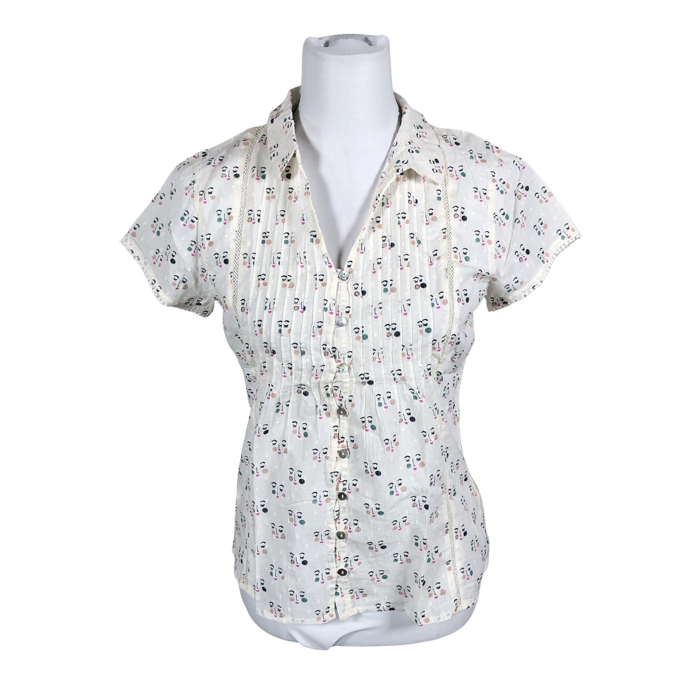 Unisex White Stuff - Short-sleeved blouse, size 36 - Beige (1)