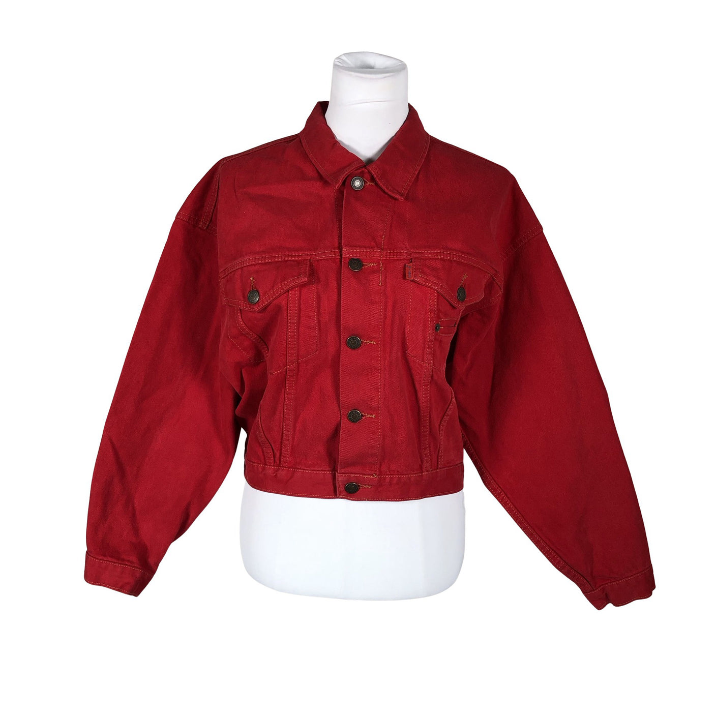 Unisex Mic mac - Denim jacket, size 36 - Red (1)
