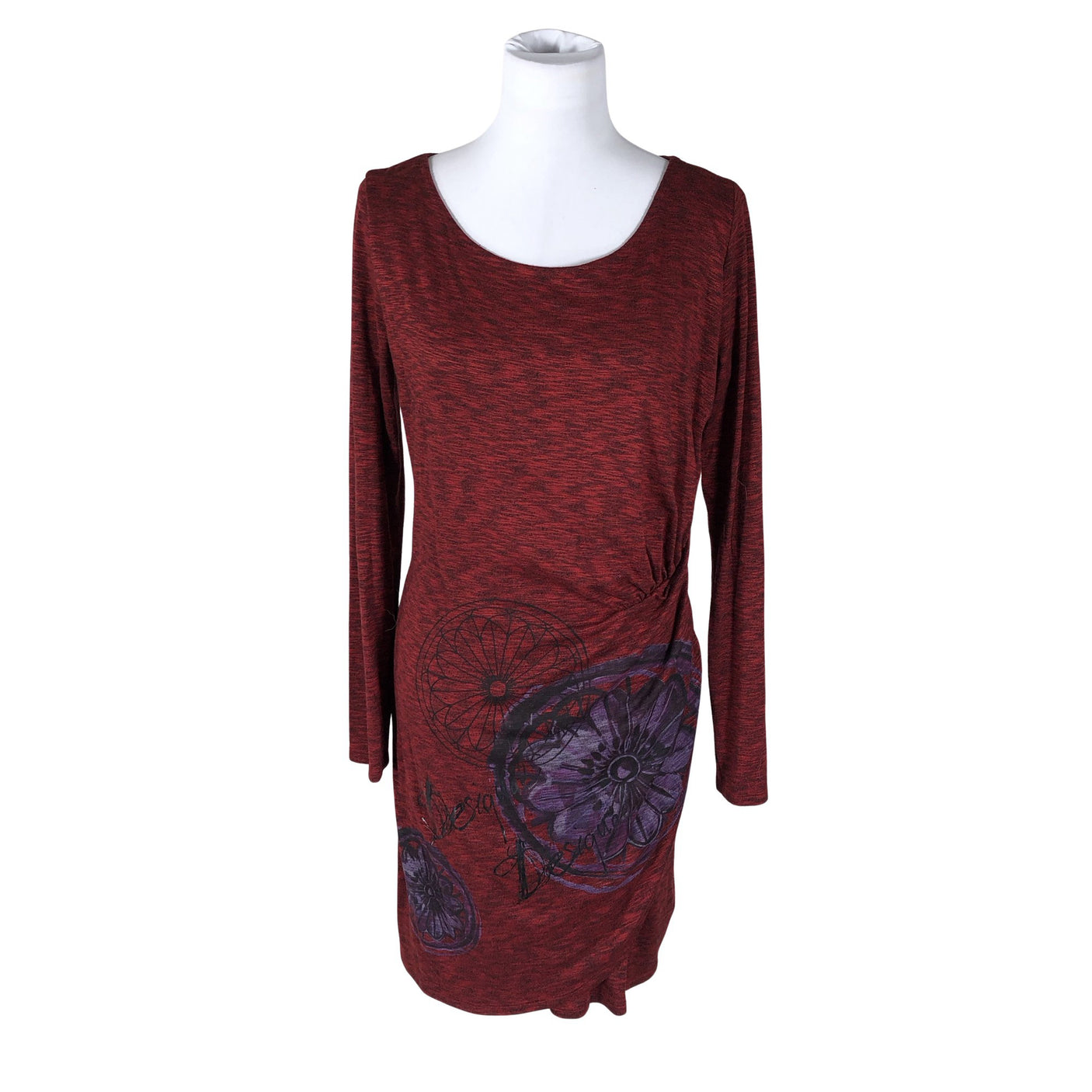 Unisex Desigual - Tricot dress, size 40 - Red (1)