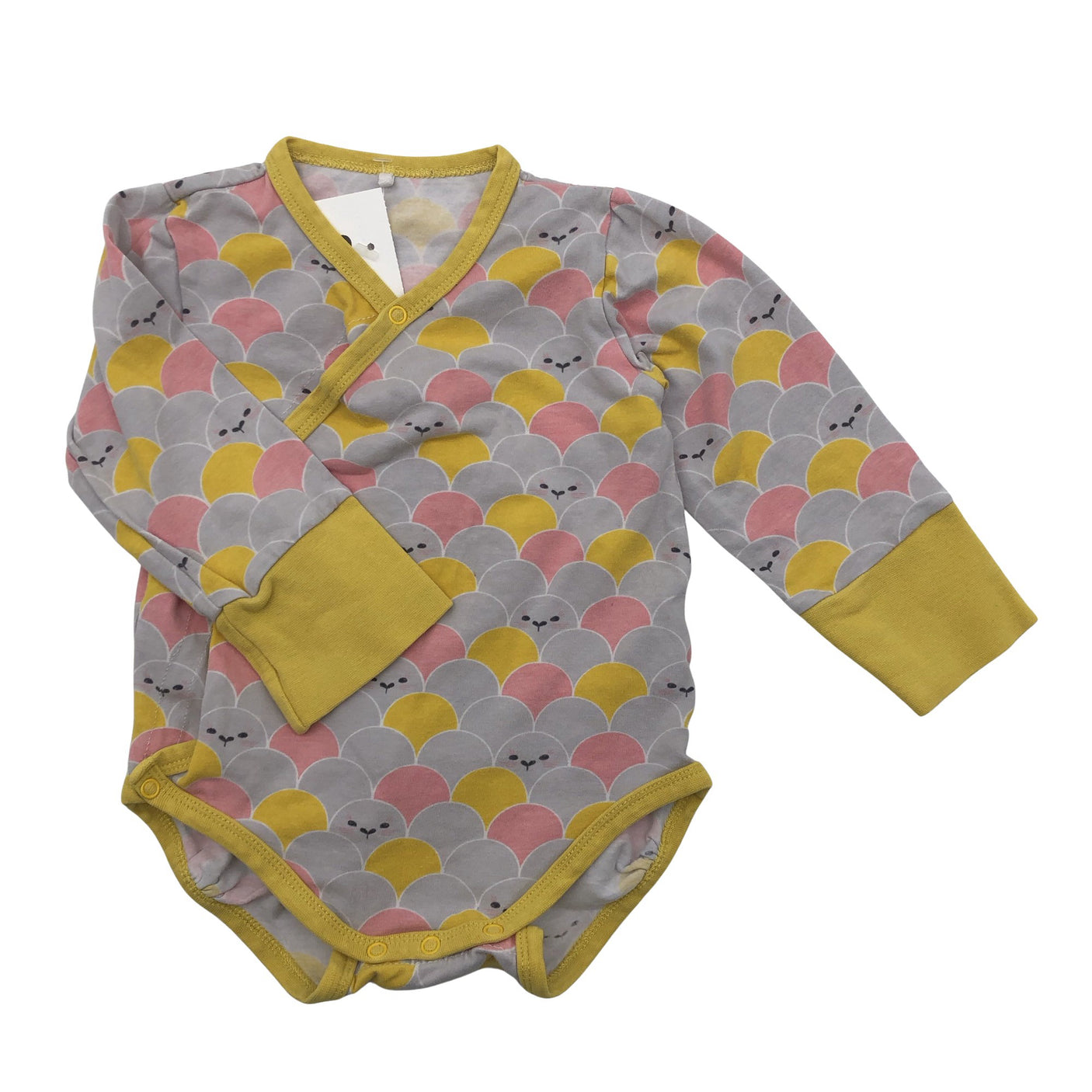 Unisex Finlayson - Wrap bodysuit, size 74 - 80 - Gray (1)