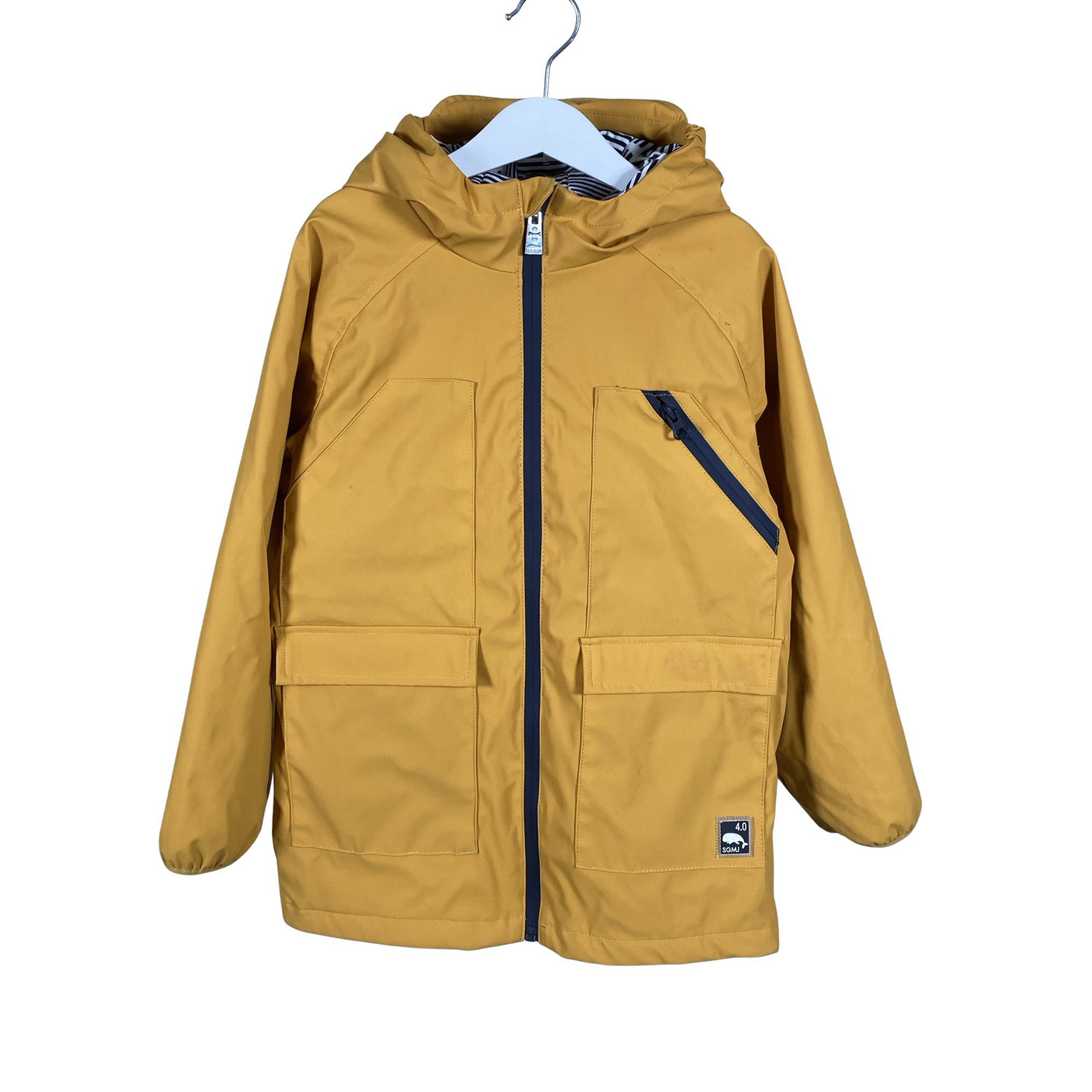 Unisex Sergent Major - Rain jacket, size 122 - 128 - Yellow (1)