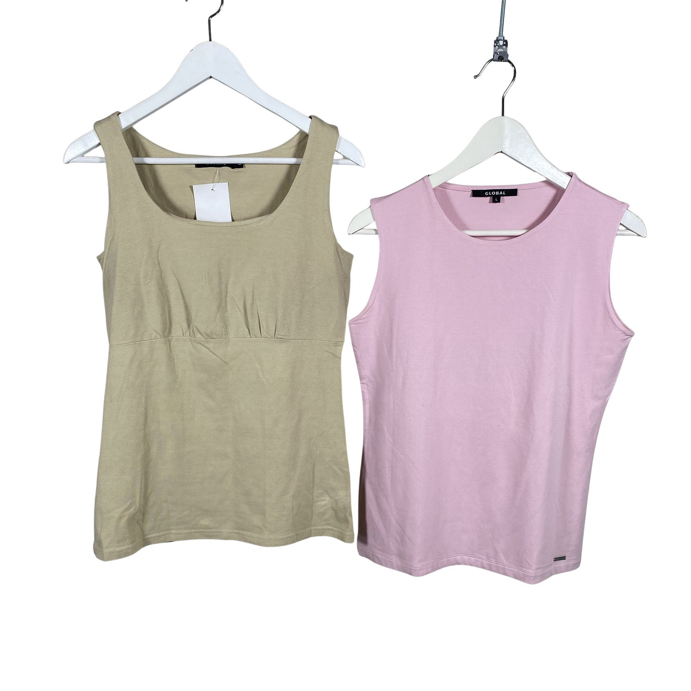 Unisex Global - Tricot tank top, size 40 - Beige (1)
