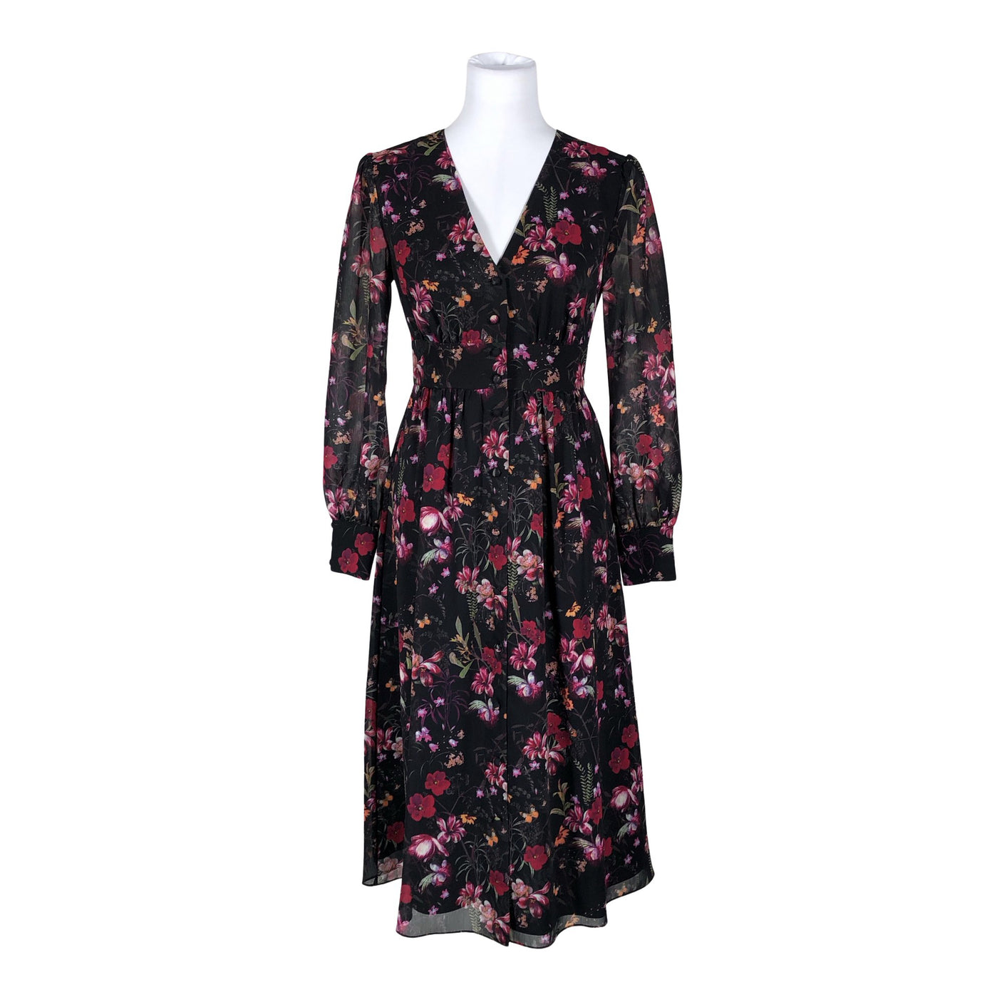 Unisex Ted Baker - Schiffon dress, size 36 - Black (1)