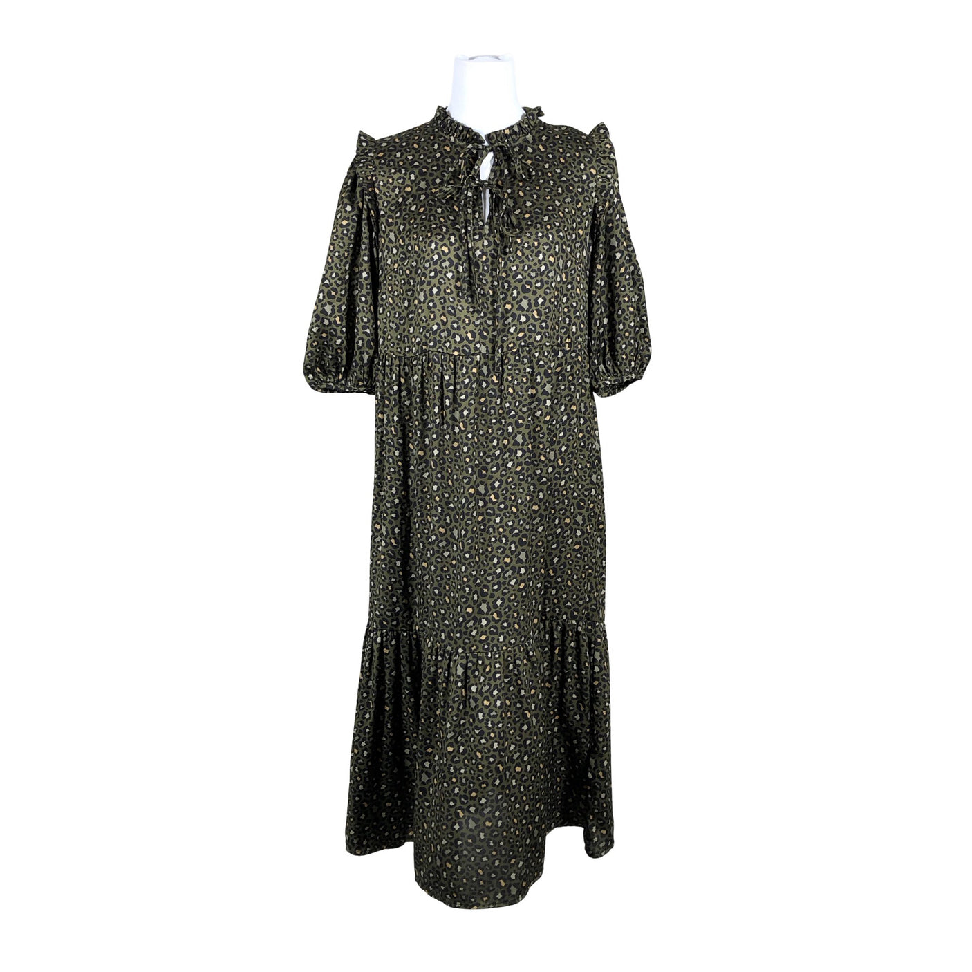Unisex Now - Schiffon dress, size 38 - Green (1)