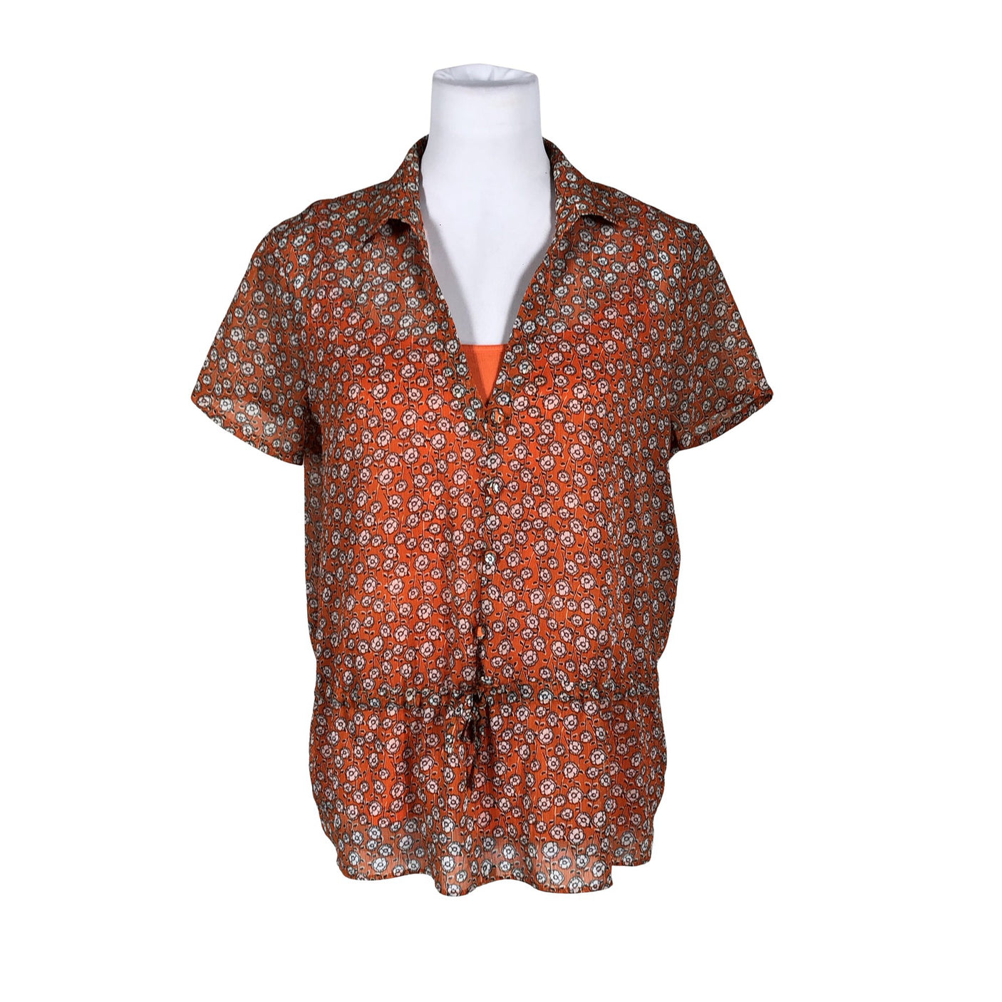 Unisex Esprit - Short-sleeved blouse, size 40 - Orange (1)