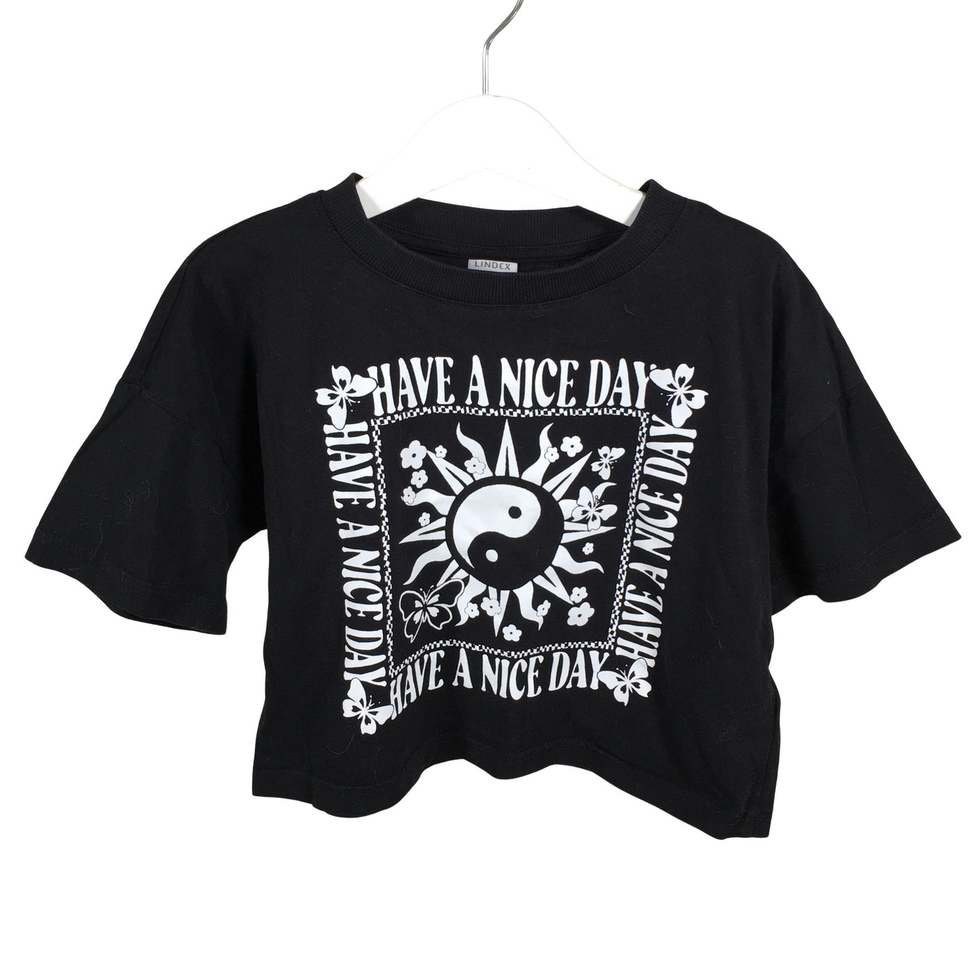 Unisex Lindex - T-shirt, size 122 - 128 - Black (1)