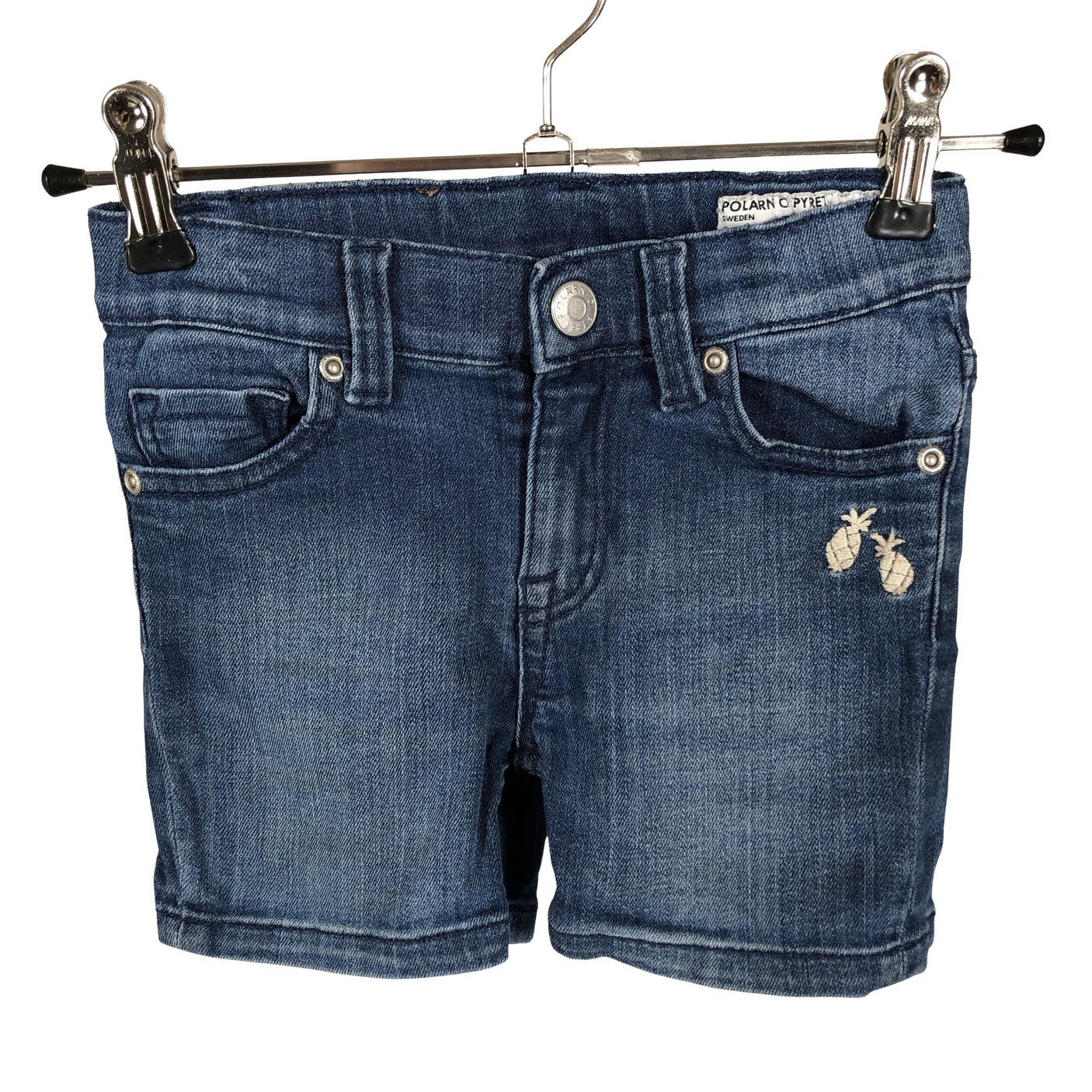 Unisex Polarn O. Pyret - Denim shorts, size 104 - 110 - Blue (1)