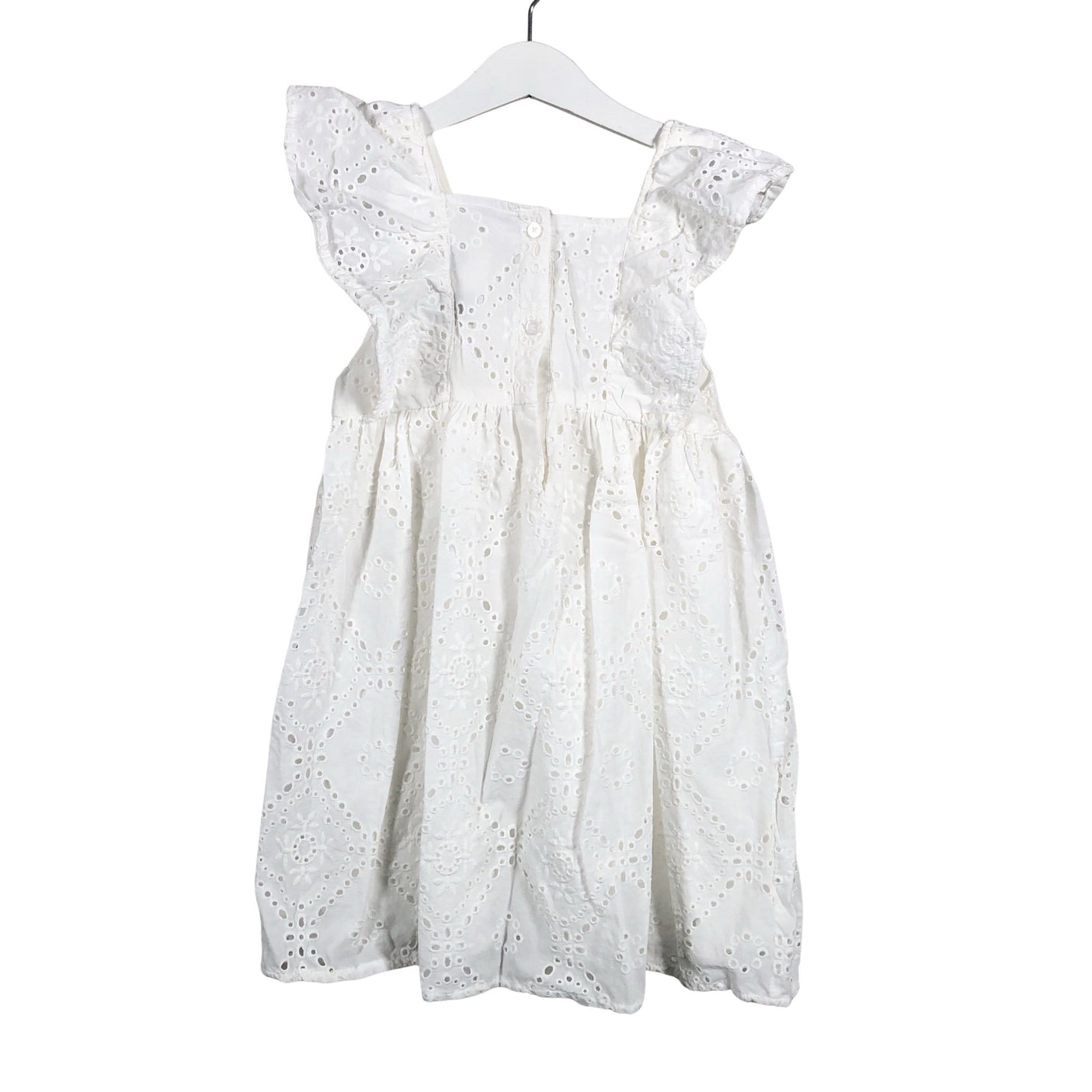 Unisex Lindex - Dress, size 104 - 110 - White (2)