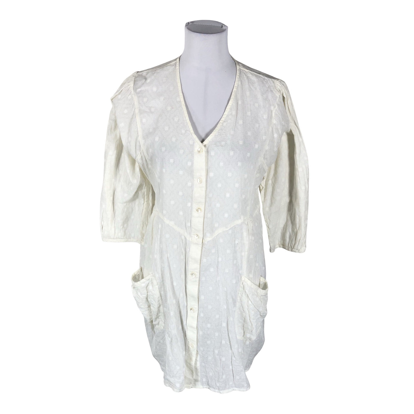 Unisex Gudrun Sjöden - Schiffon tunic, size 40 - Natural white (1)