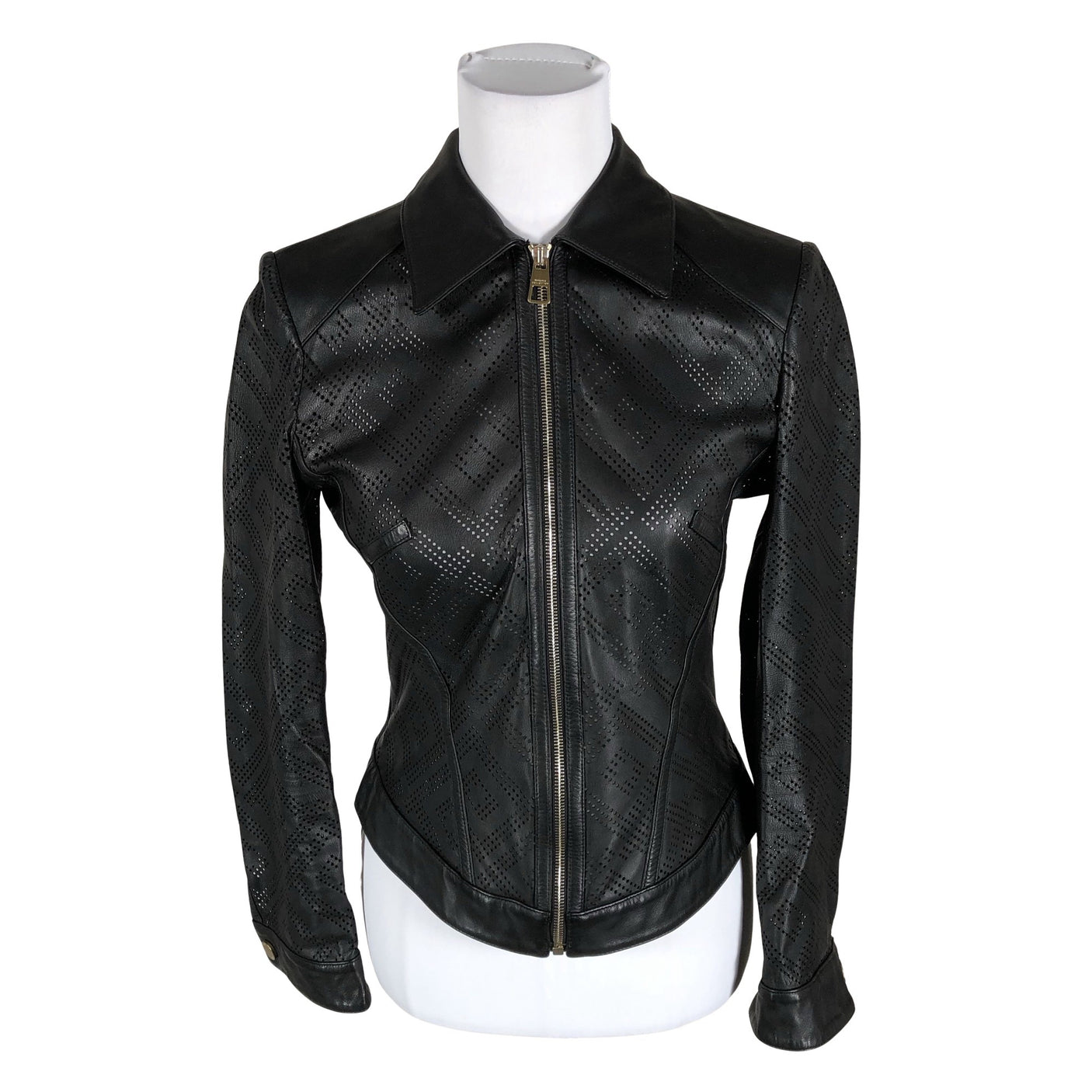 Unisex Versace Collection - Leather jacket, size 36 - Black (1)