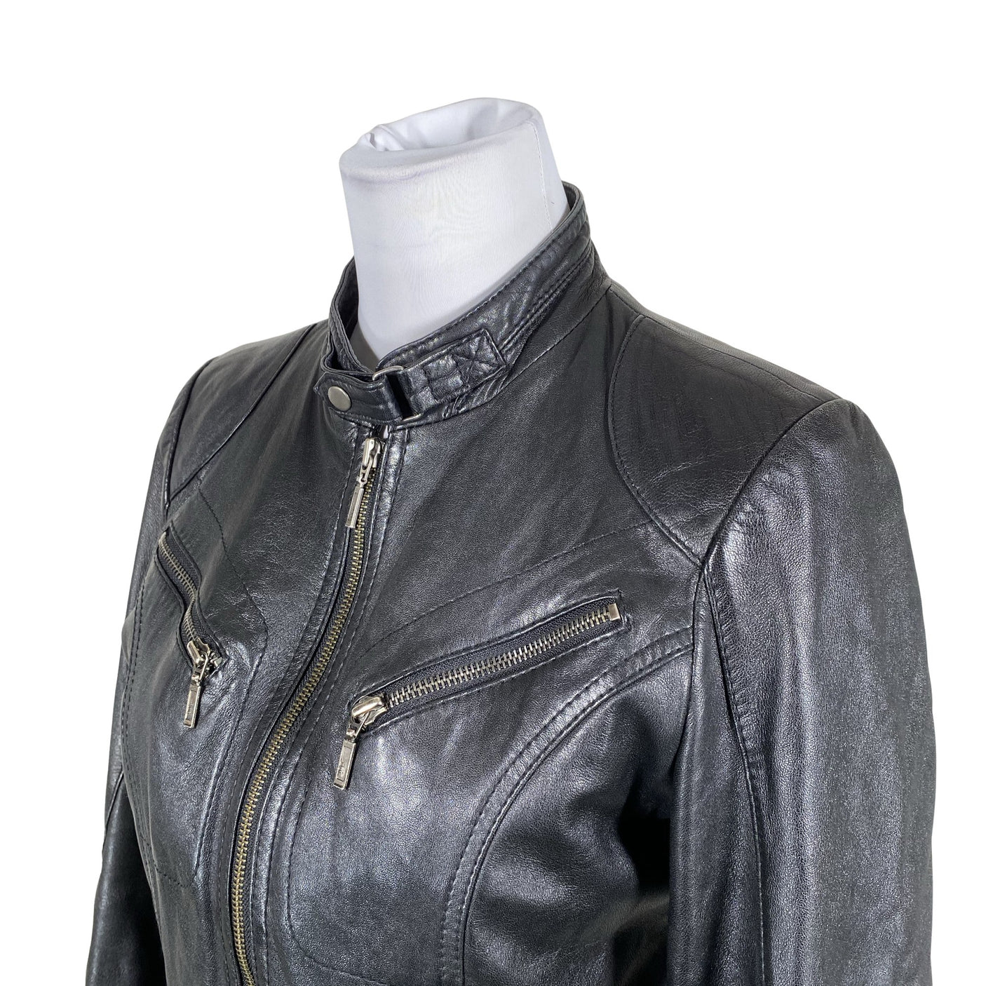 Unisex Saki - Leather jacket, size 38 - Black (3)