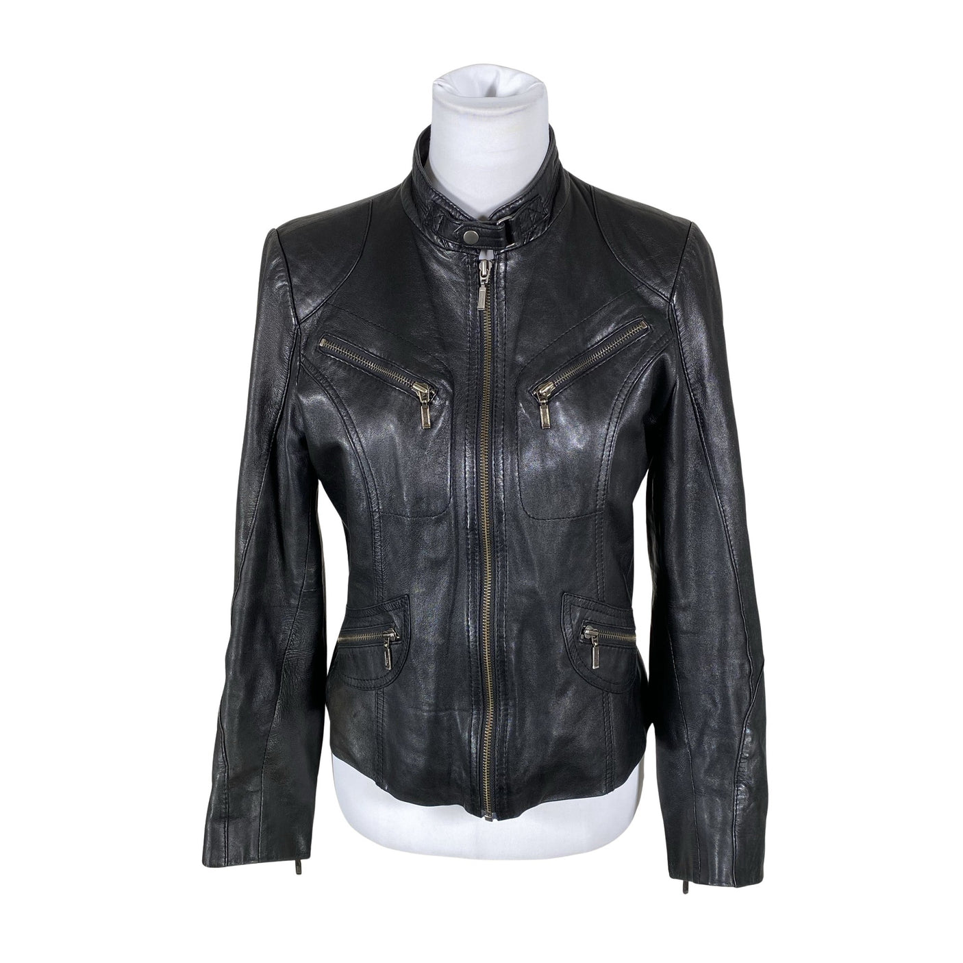 Unisex Saki - Leather jacket, size 38 - Black (1)