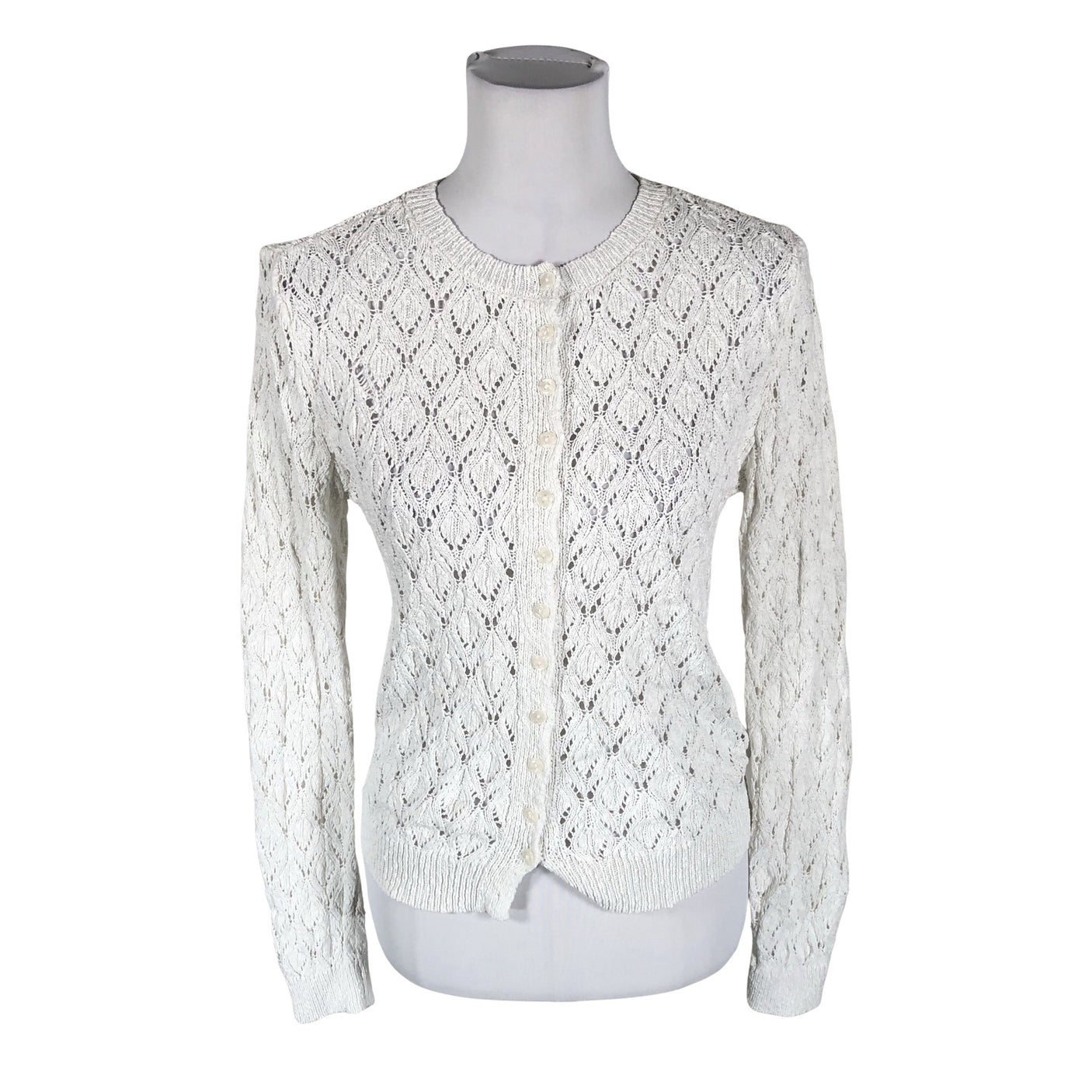 Unisex Cotton Club - Cardigan, size 40 - White (1)