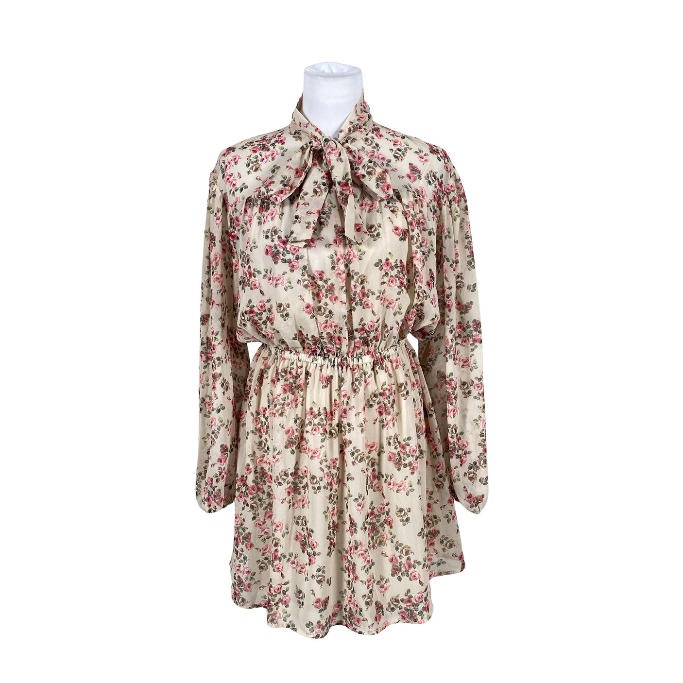 Unisex Vicolo - Schiffon dress, size 38 - Beige (1)