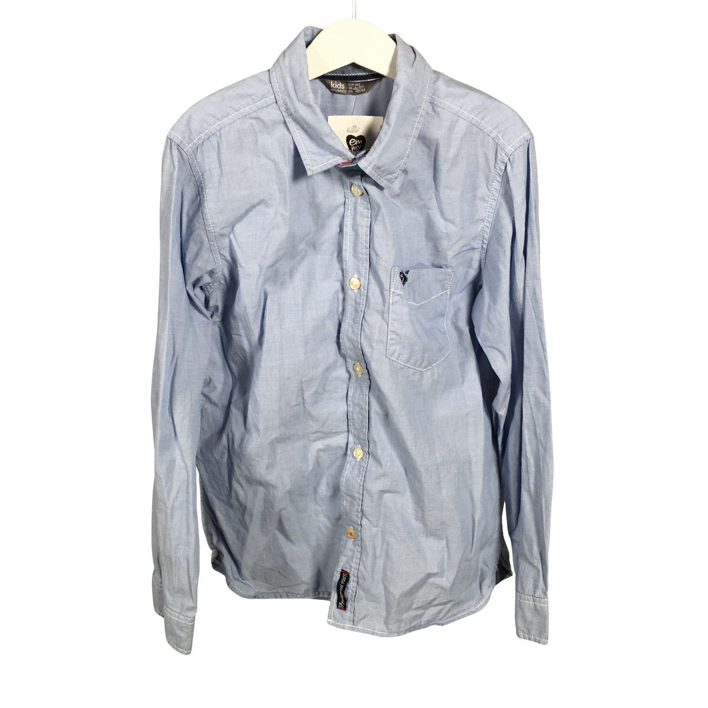Unisex Lindex - Collared shirt, size 134 - 140 - Light blue (1)
