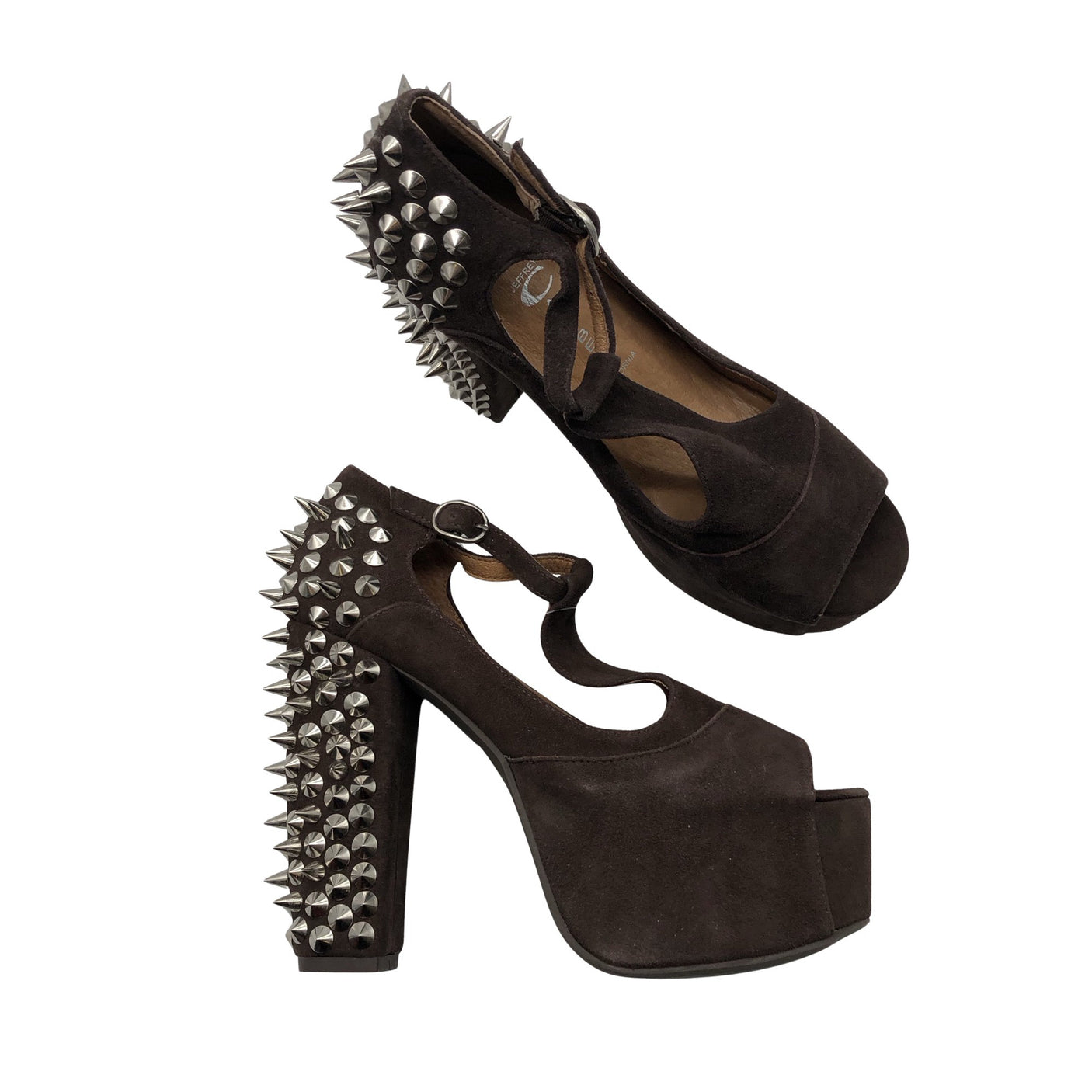 Unisex Jeffrey Campbell - Open toe high heel shoes, size 37 - Brown (1)