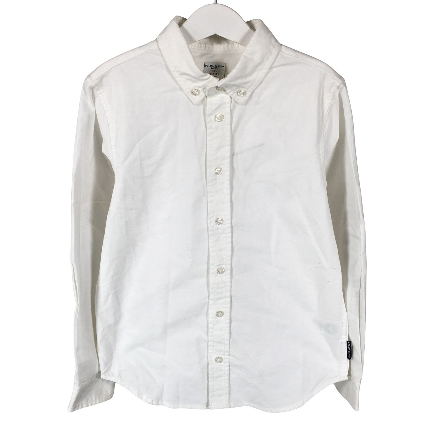 Unisex Polarn O. Pyret - Collared shirt, size 134 - 140 - White (1)