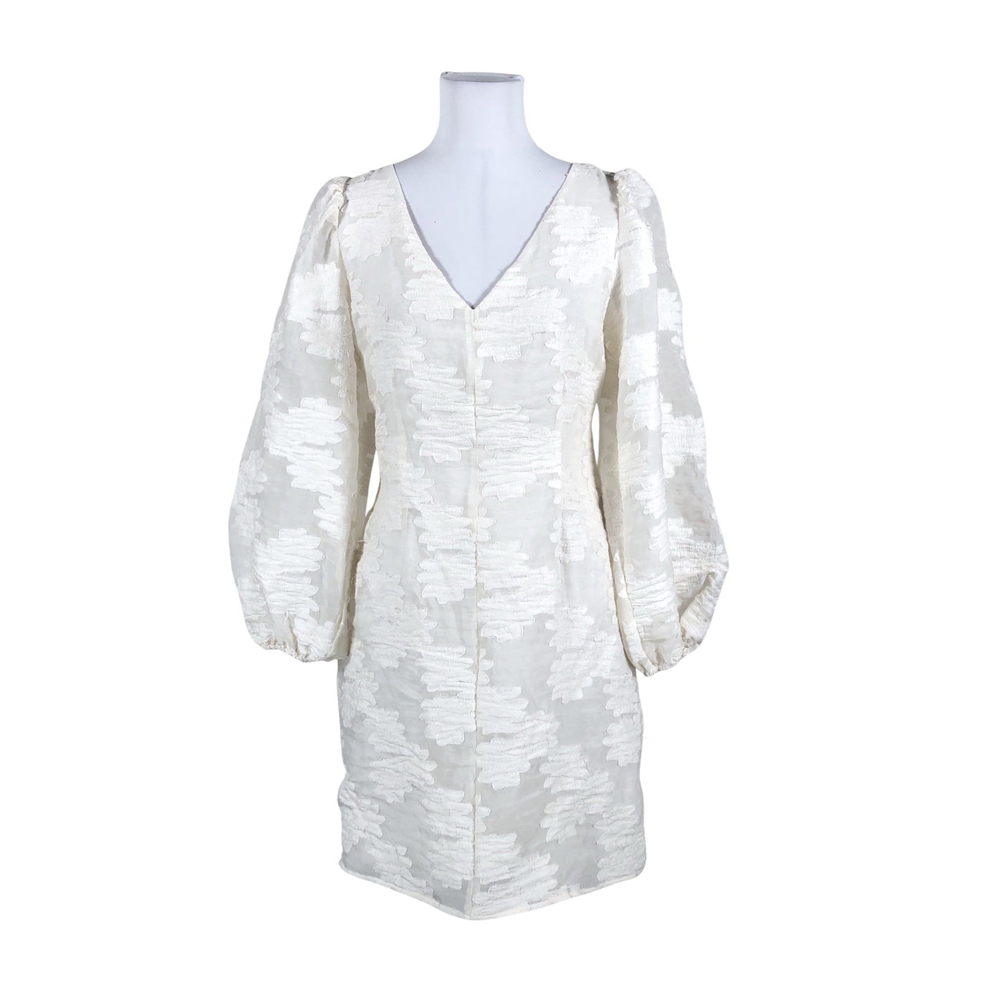 Unisex Samsoe&Samsoe - Schiffon dress, size 38 - Natural white (1)