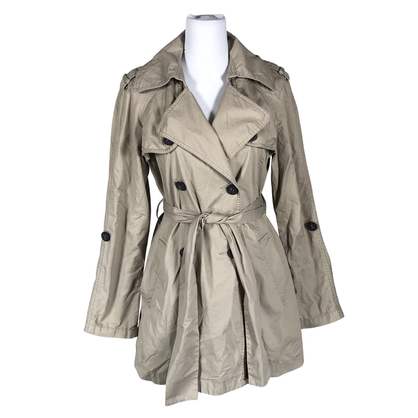Unisex Benetton - Trench coat, size 38 - Beige (1)