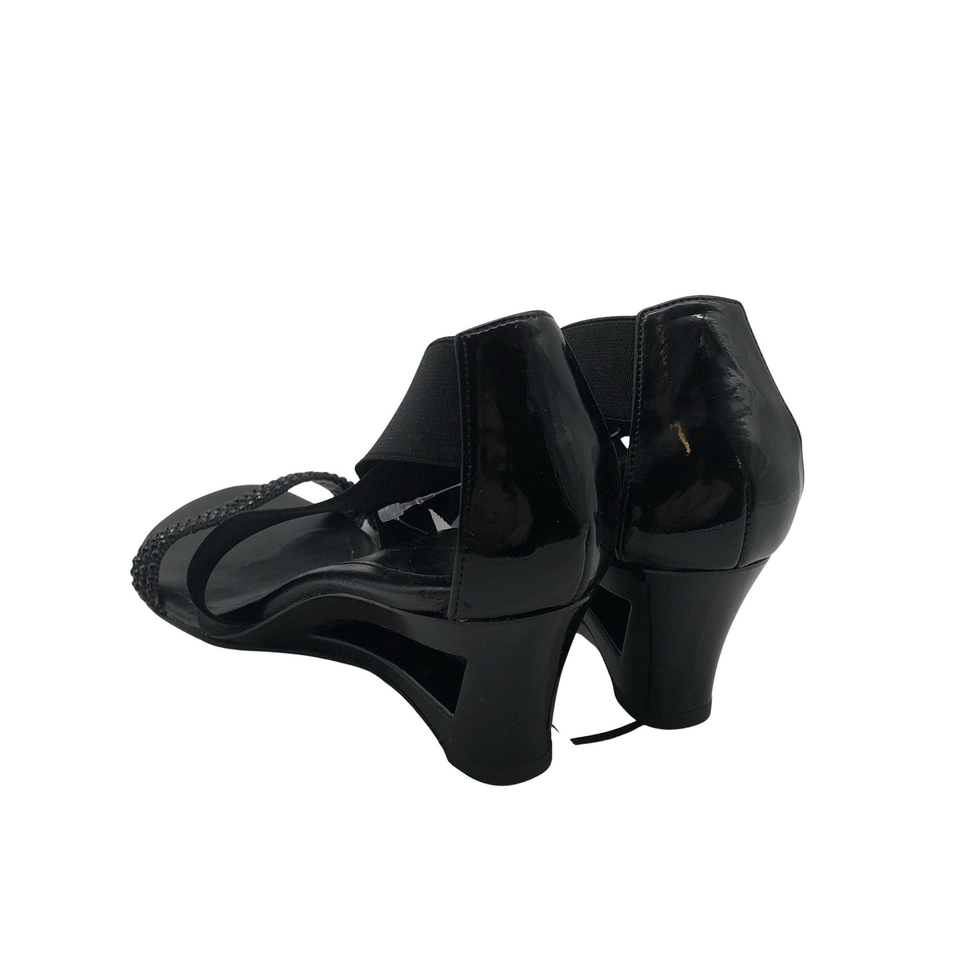 Unisex Red Shoe - Heeled sandals, size 37 - Black (2)