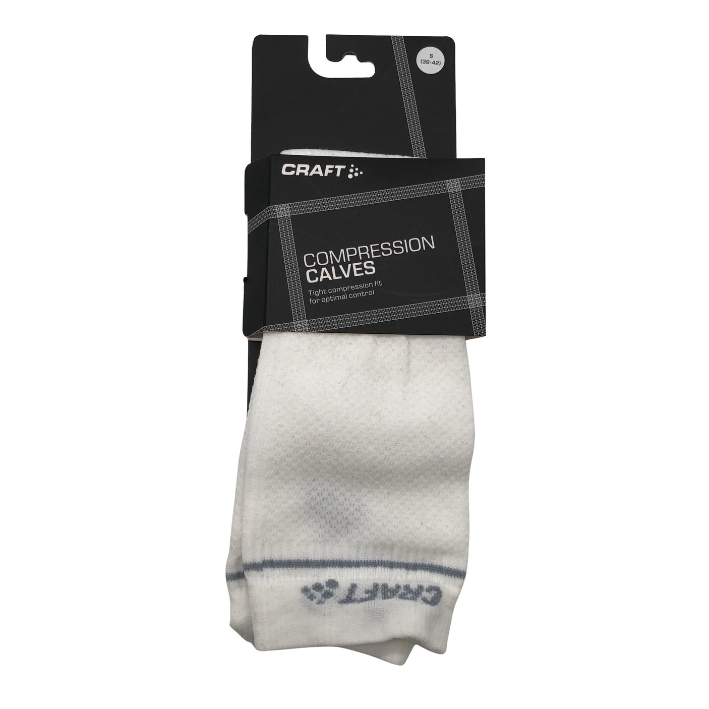 Unisex Craft - Sports socks, size 39 - White (1)