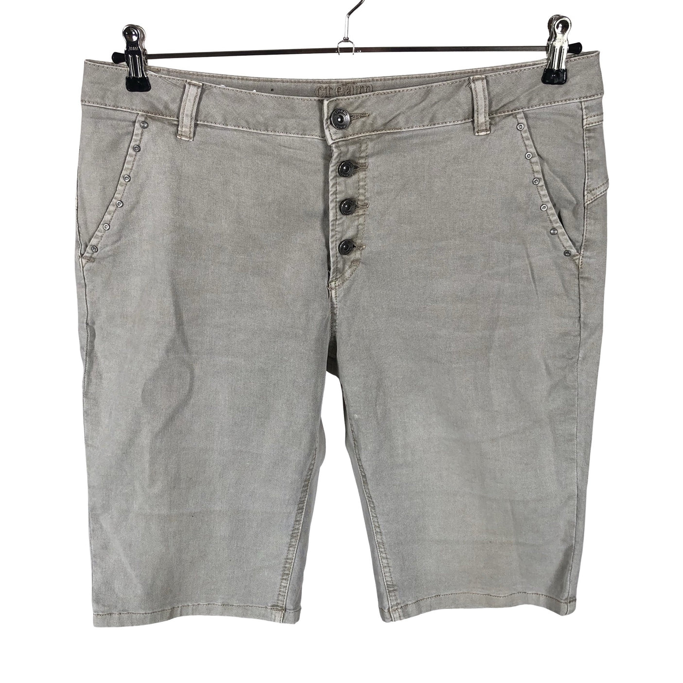 Unisex Cream - Denim shorts, size 42 - Beige (1)