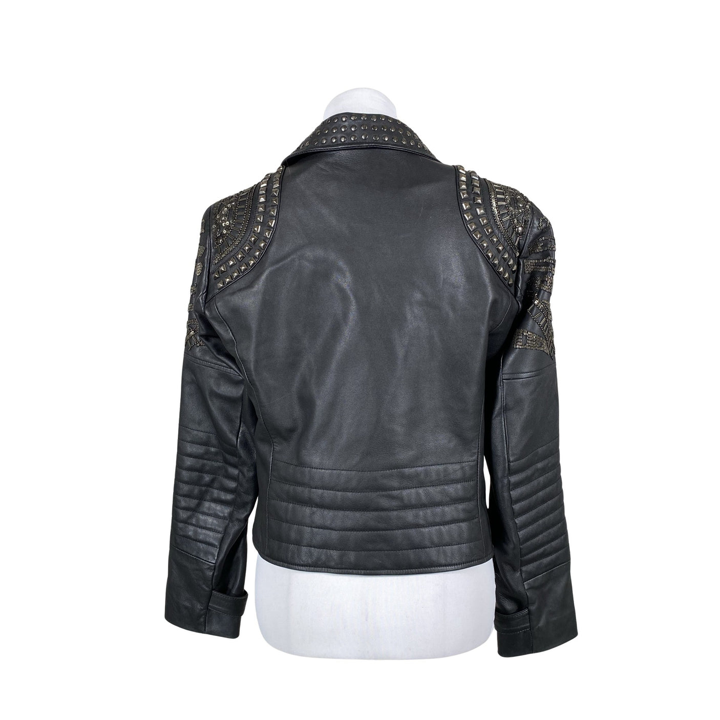 Unisex Nü - Leather jacket, size 40 - Black (3)