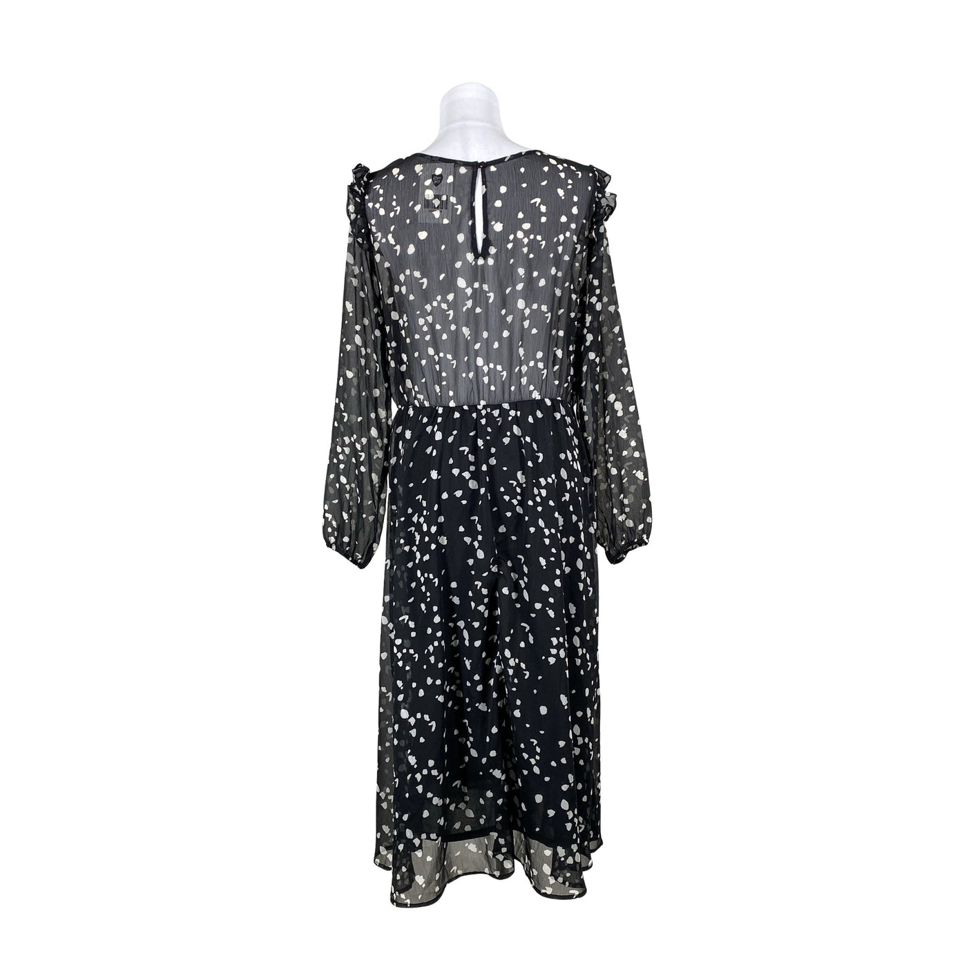 Unisex Lindex - Schiffon dress, size 38 - Black (2)
