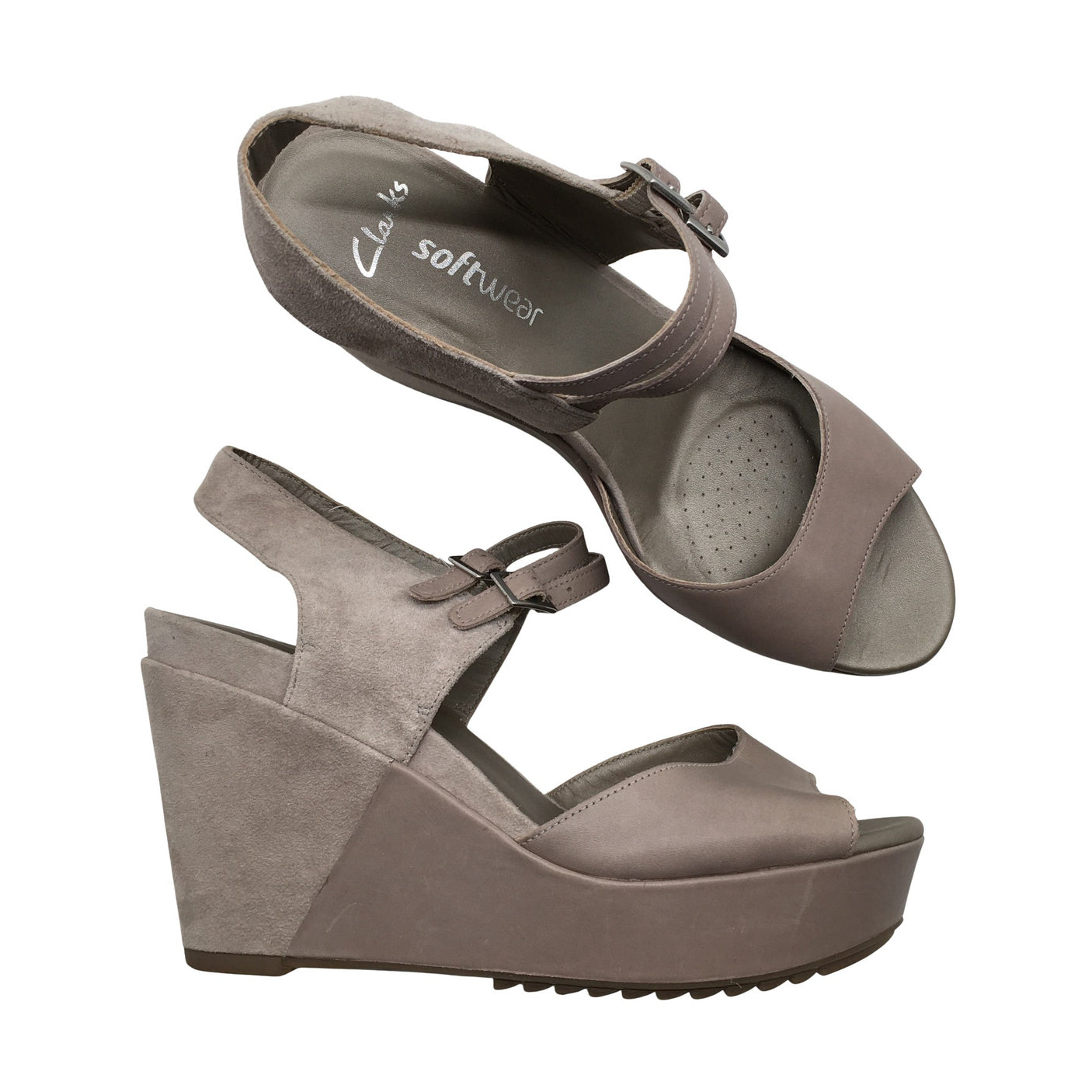 Unisex Clarks - Wedge sandals, size 40 - Beige (1)