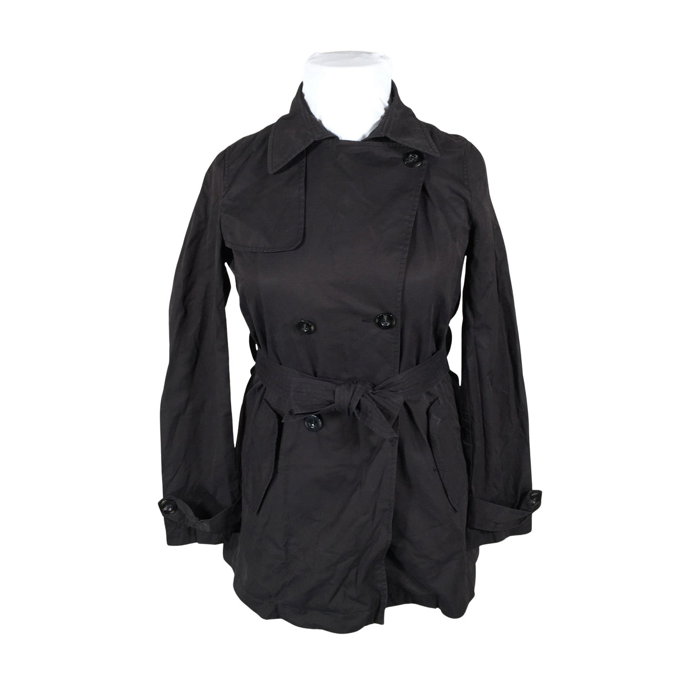 Unisex Benetton - Trench coat, size 42 - Black (1)