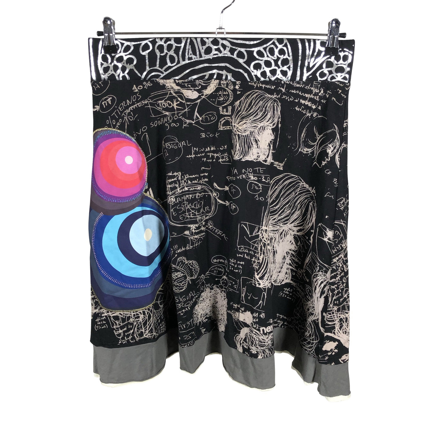 Unisex Desigual - Tricot skirt, size 42 - Black (1)