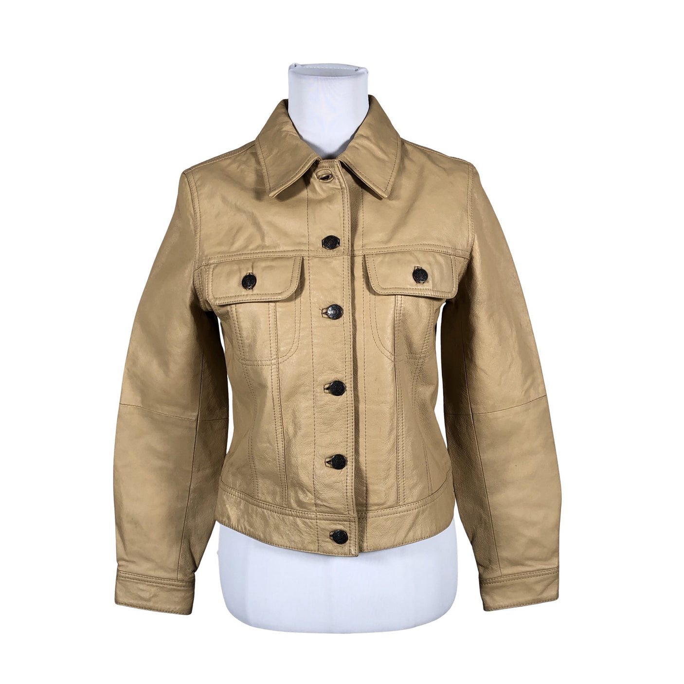 Unisex Traction - Leather jacket, size 36 - Beige (1)