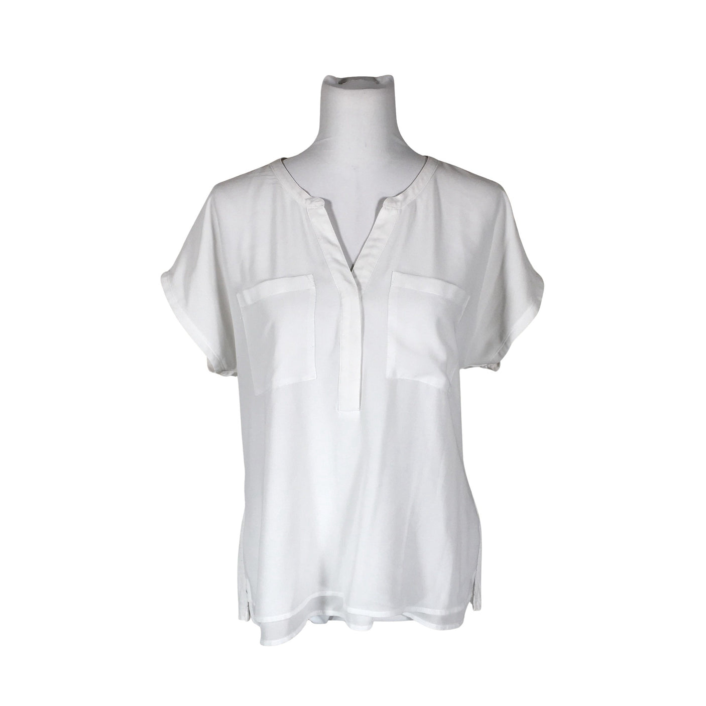 Unisex Milano Italy - Short-sleeved blouse, size 40 - White (1)