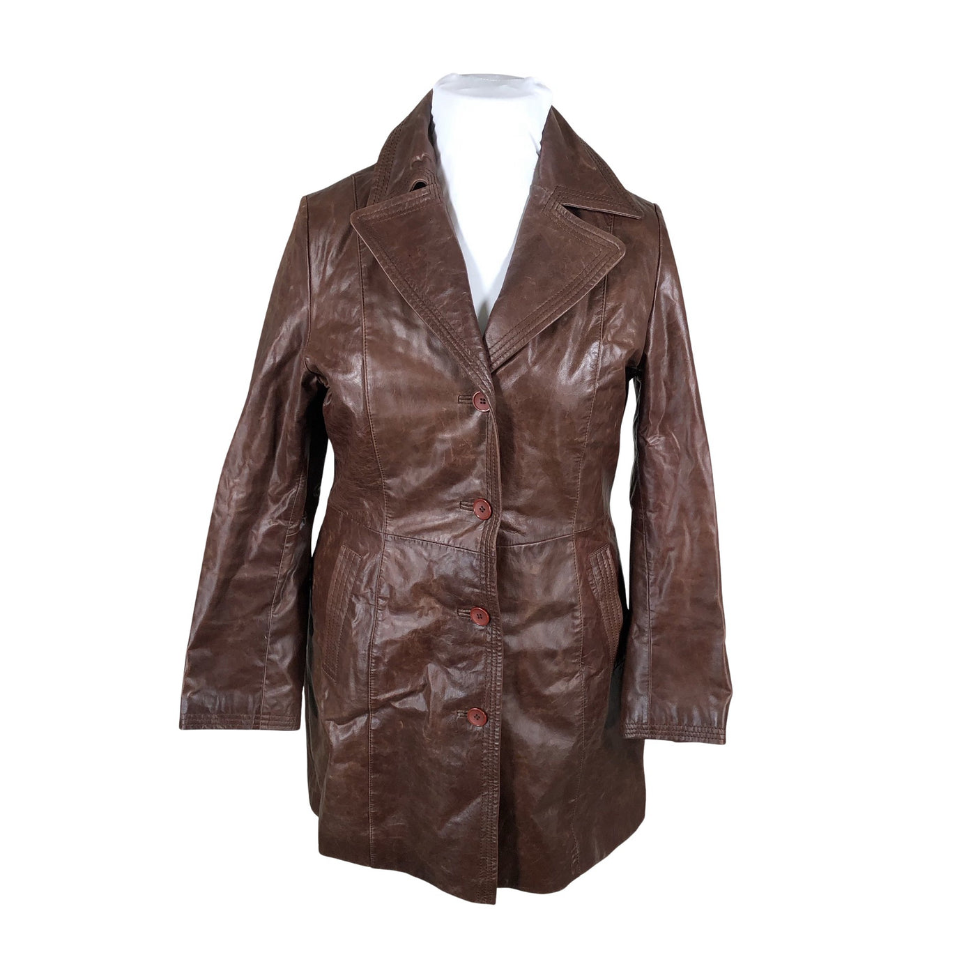 Unisex Big-L - Leather jacket, size 42 - Brown (1)