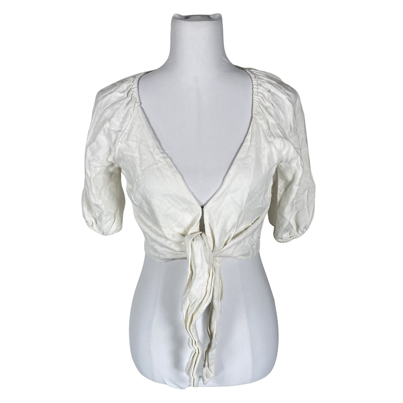 Unisex Abercrombie&Fitch - Short-sleeved blouse, size 34 - White (1)