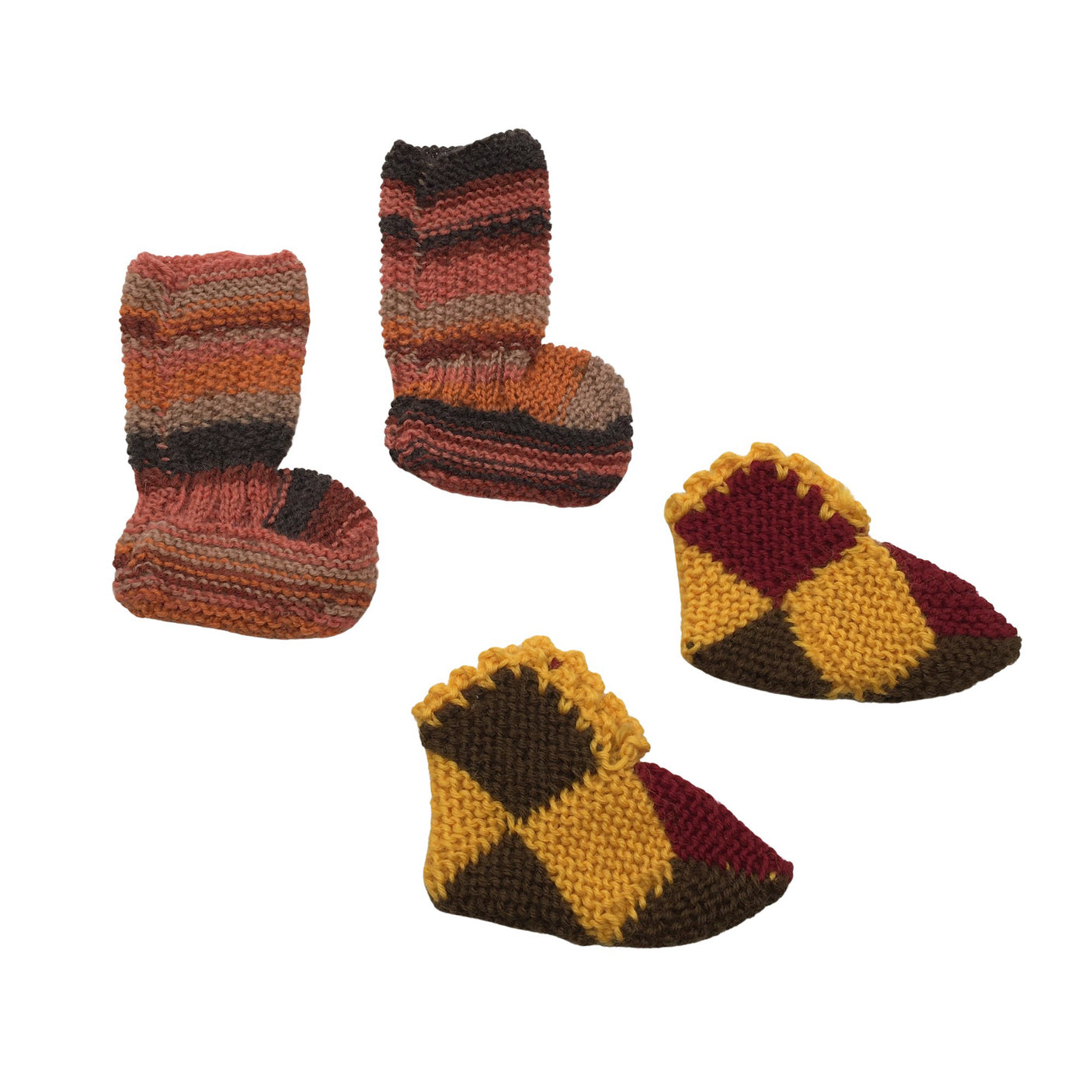 Unisex Handmade - Wool socks, size 16 - Wine red (1)