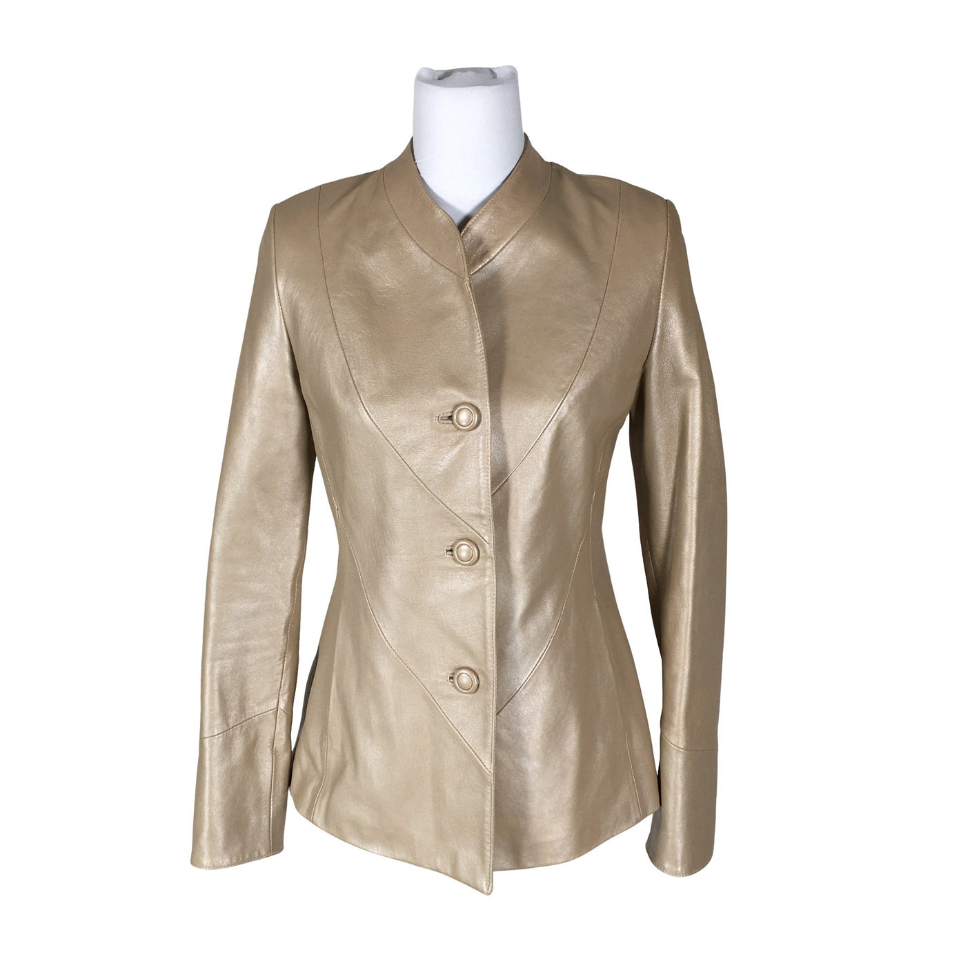 Unisex Friitala - Leather jacket, size 36 - Beige (1)