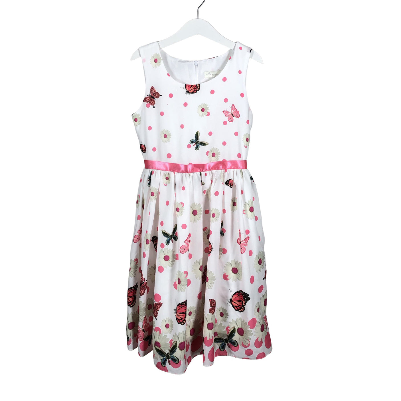 Unisex Monnalisa - Party dress, size 128 - 134 - White (1)