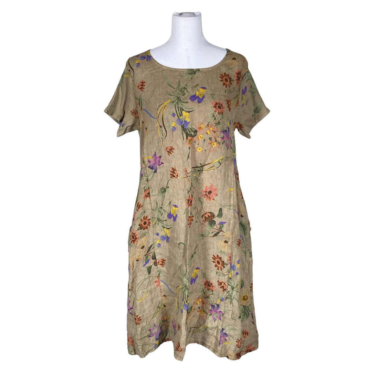 Unisex Puro Lino - Dress, size 40 - Brown (1)