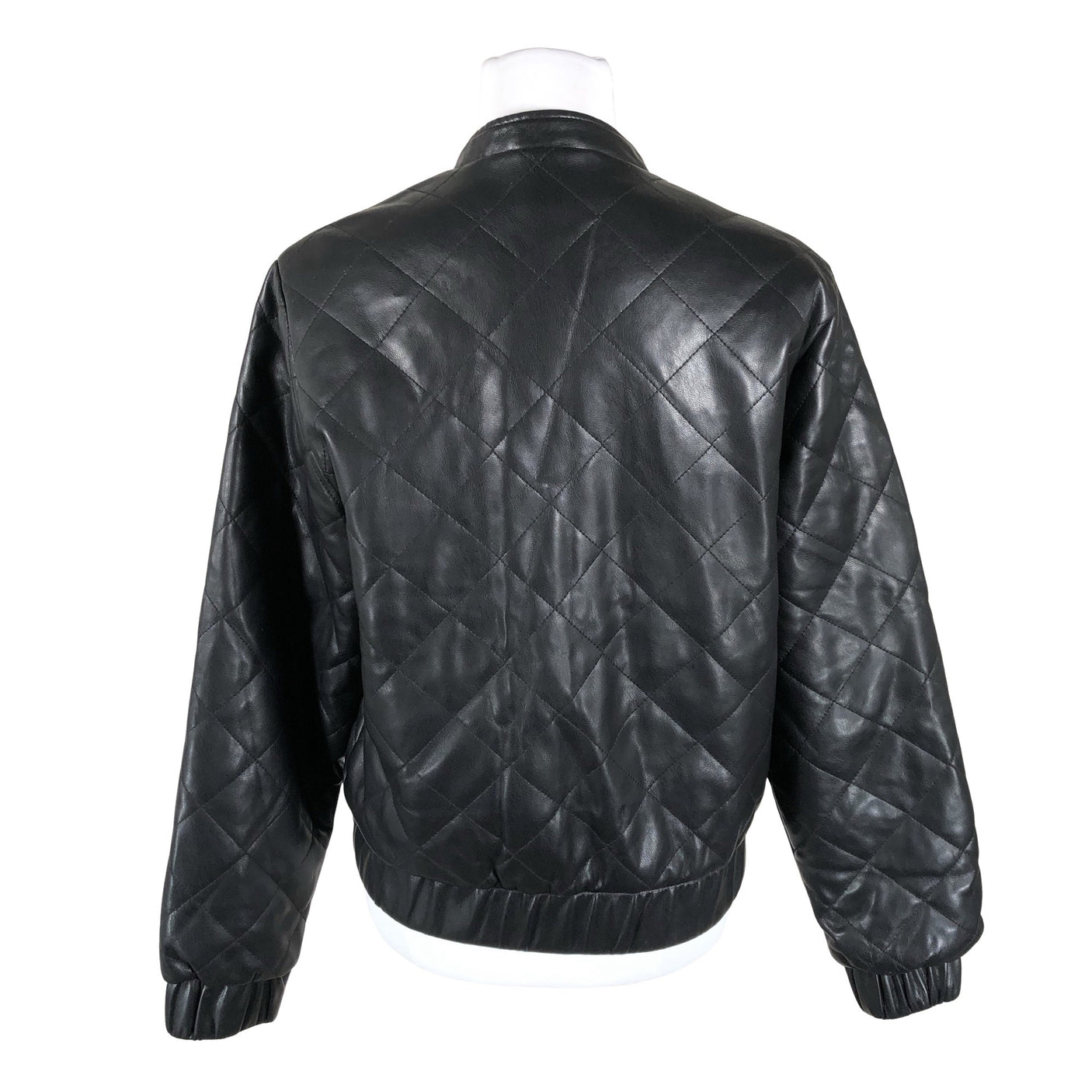 Unisex Lindex - Leather jacket, size 36 - Black (2)