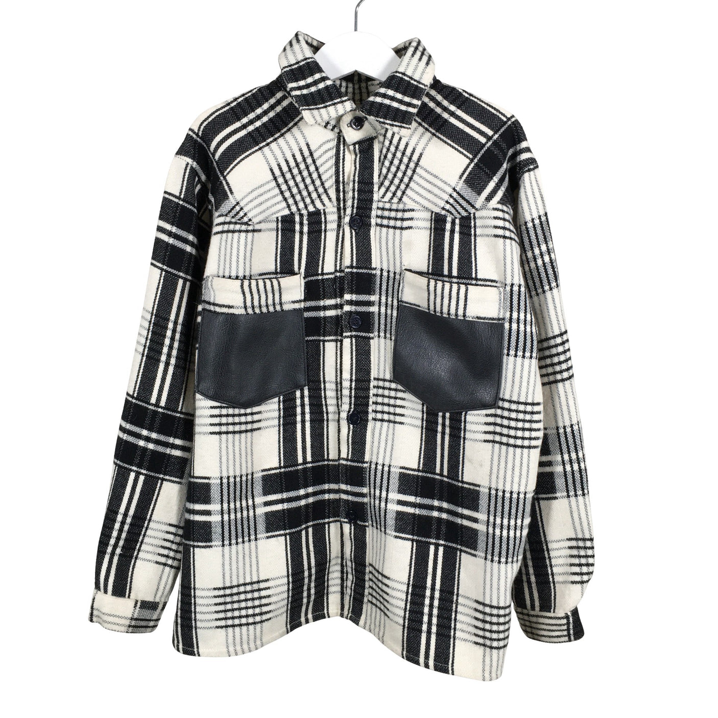 Unisex Melissa - Flannel shirt, size 134 - 140 - White (1)