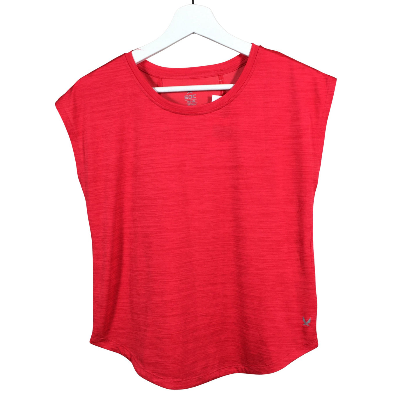 Unisex Soc - Sports shirt, short sleeve, size 158 - 164 - Red (1)