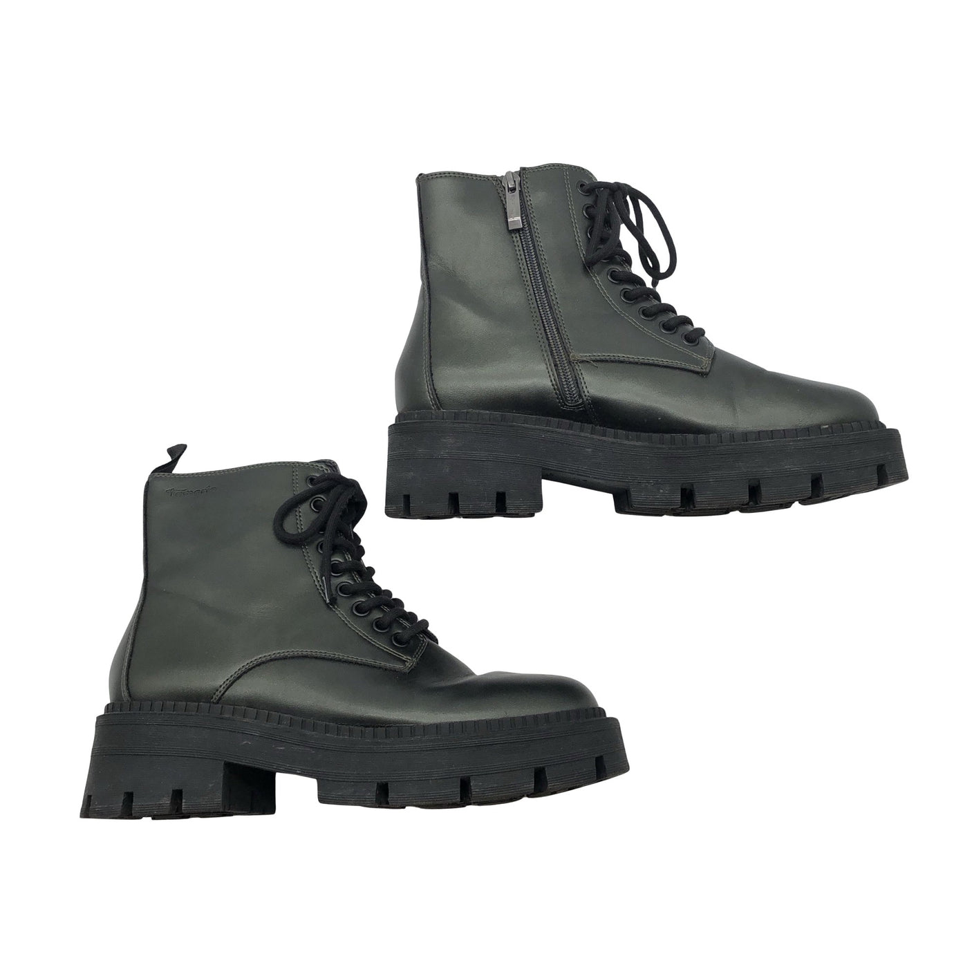 Unisex Tamaris - Army boots, size 39 - Green (1)