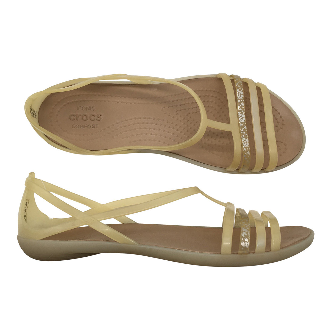 Unisex Crocs - Sandals, size 39 - Beige (1)