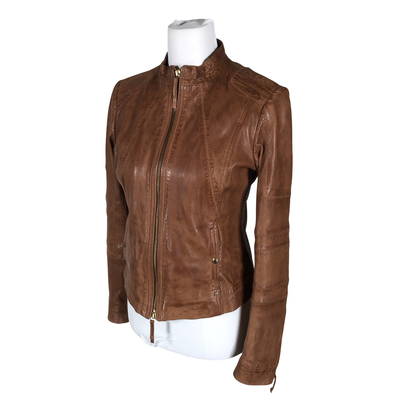 Unisex Hugo Boss - Leather jacket, size 36 - Brown (3)
