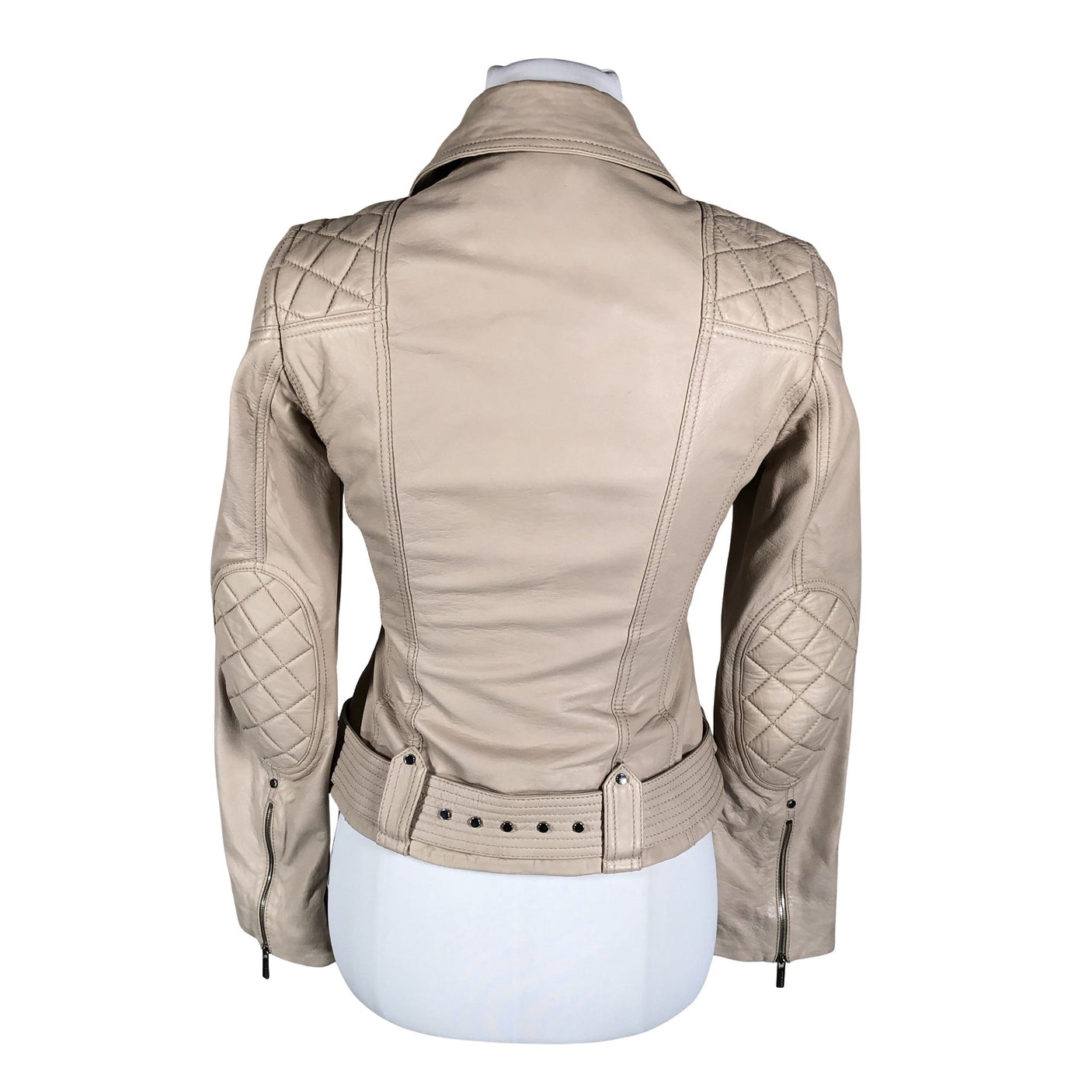 Unisex Karen Millen - Leather jacket, size 36 - Beige (2)