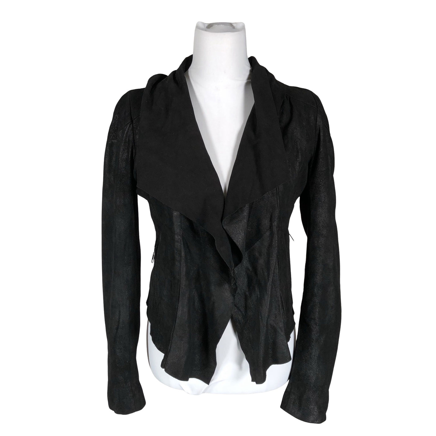Unisex Maje - Leather jacket, size 38 - Black (1)