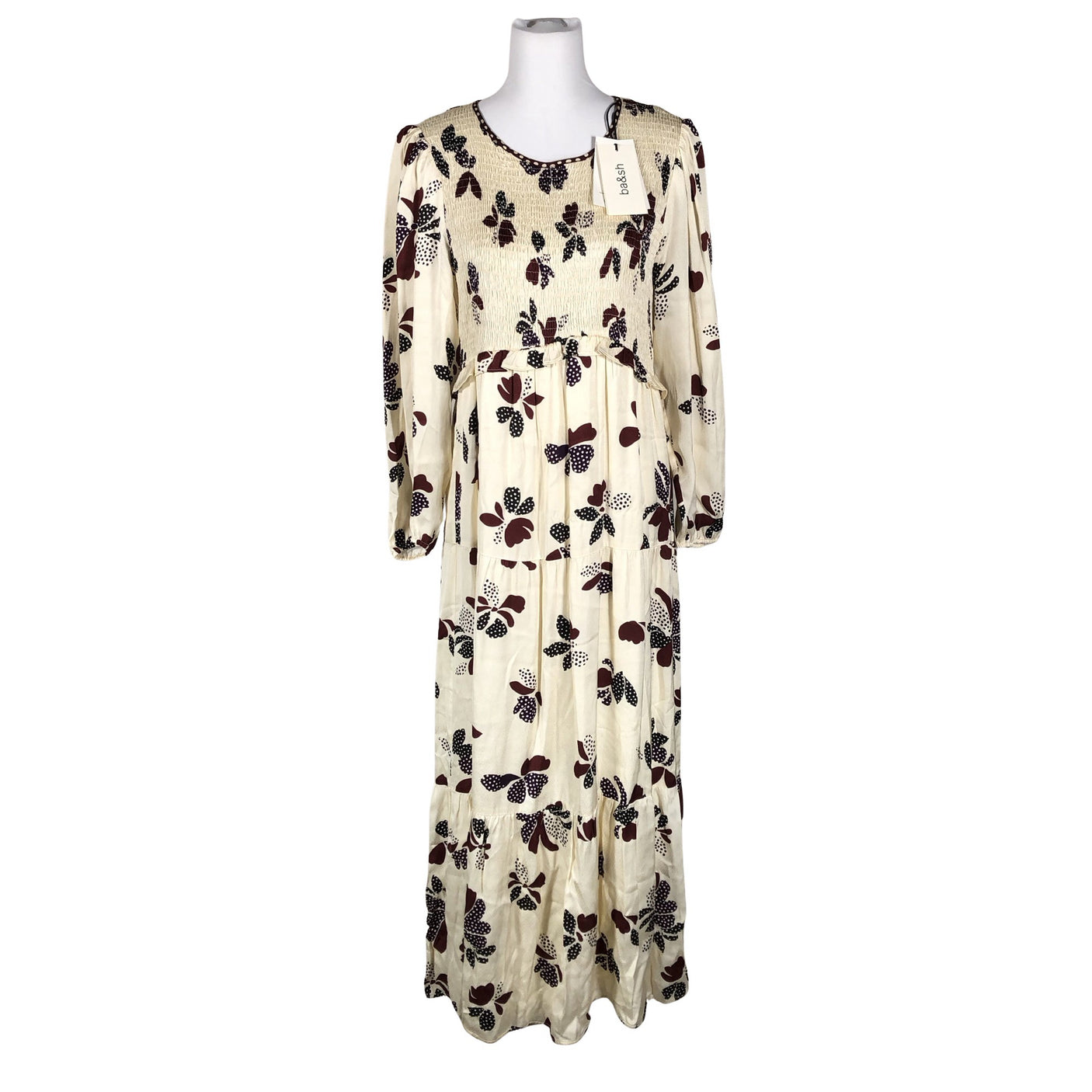 Unisex ba&sh - Maxi dress, size 38 - White (1)