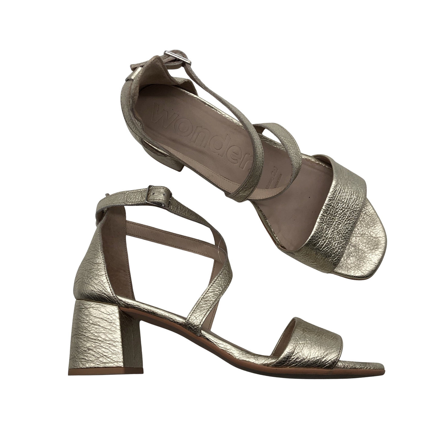 Unisex Wonders - Evening high heels, size 41 - Gold (1)