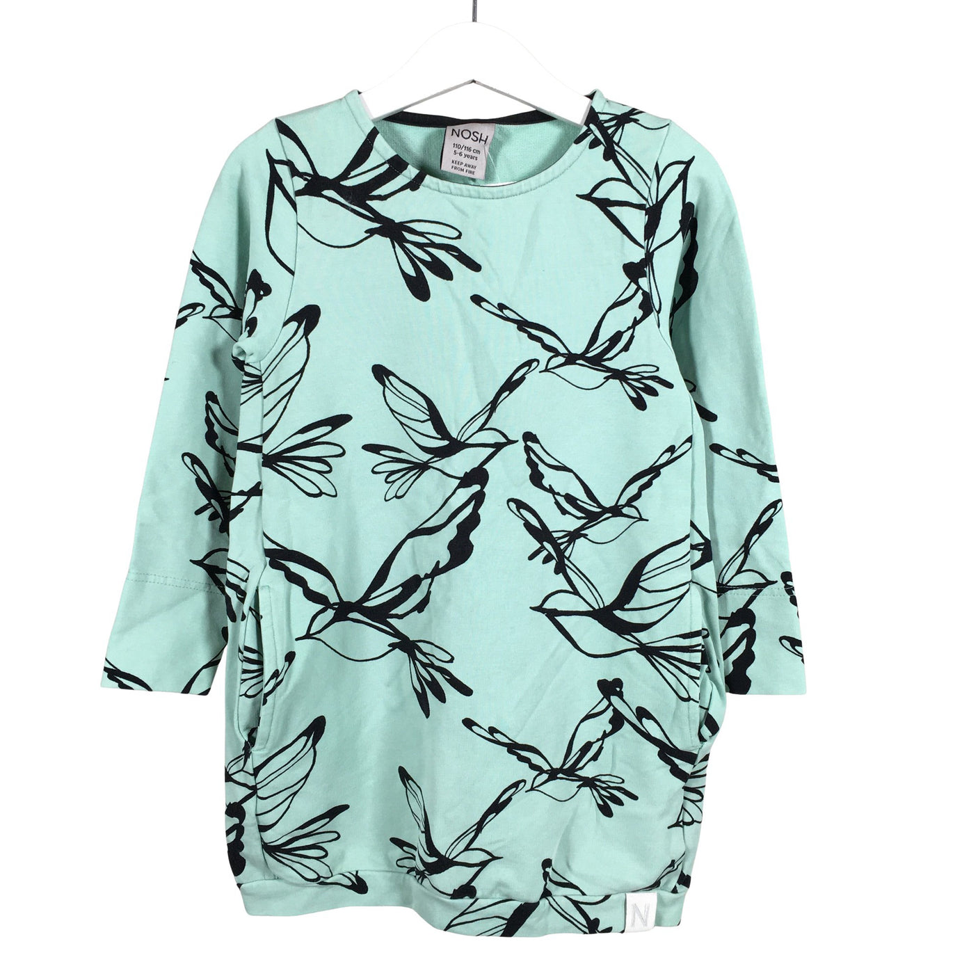 Unisex NOSH - Sweatshirt dress, size 110 - 116 - Green (1)